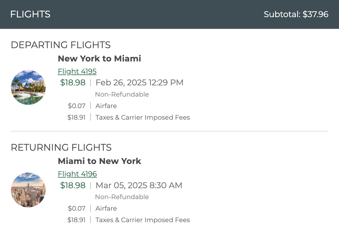 New York to Miami with Frontier in February New York to Miami with Frontier in February