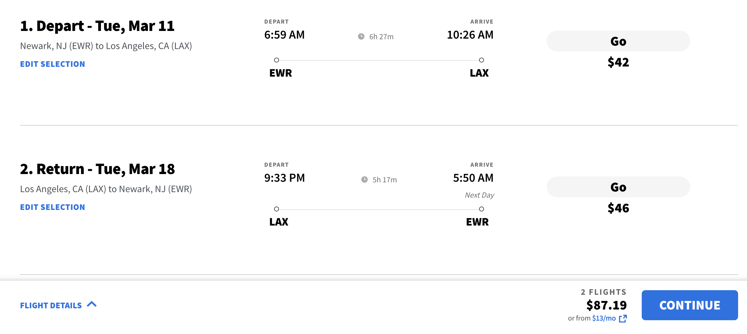 Newark to LA with Spirit 1 Newark to LA with Spirit 1