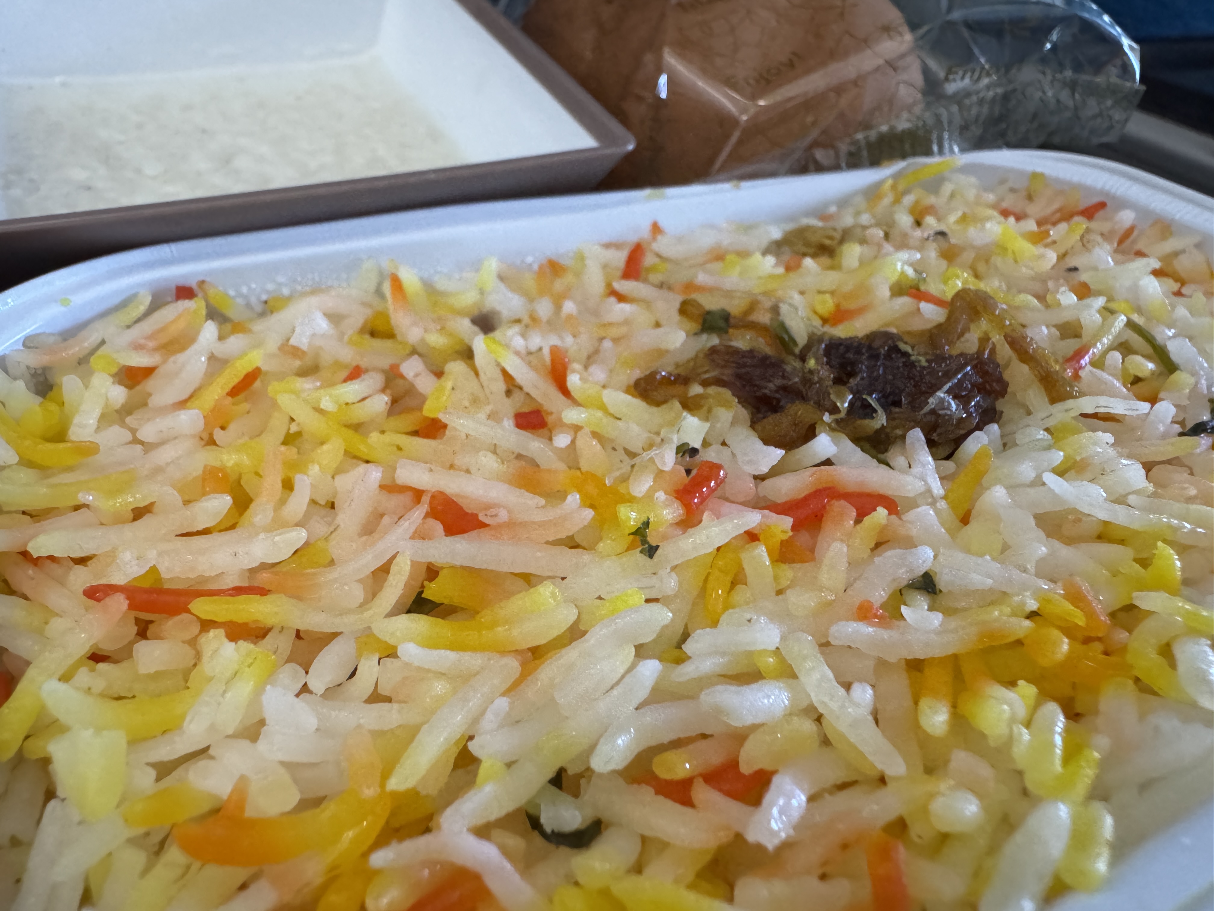 Oman Air GOX MCT 737 biryani Oman Air GOX MCT 737 biryani