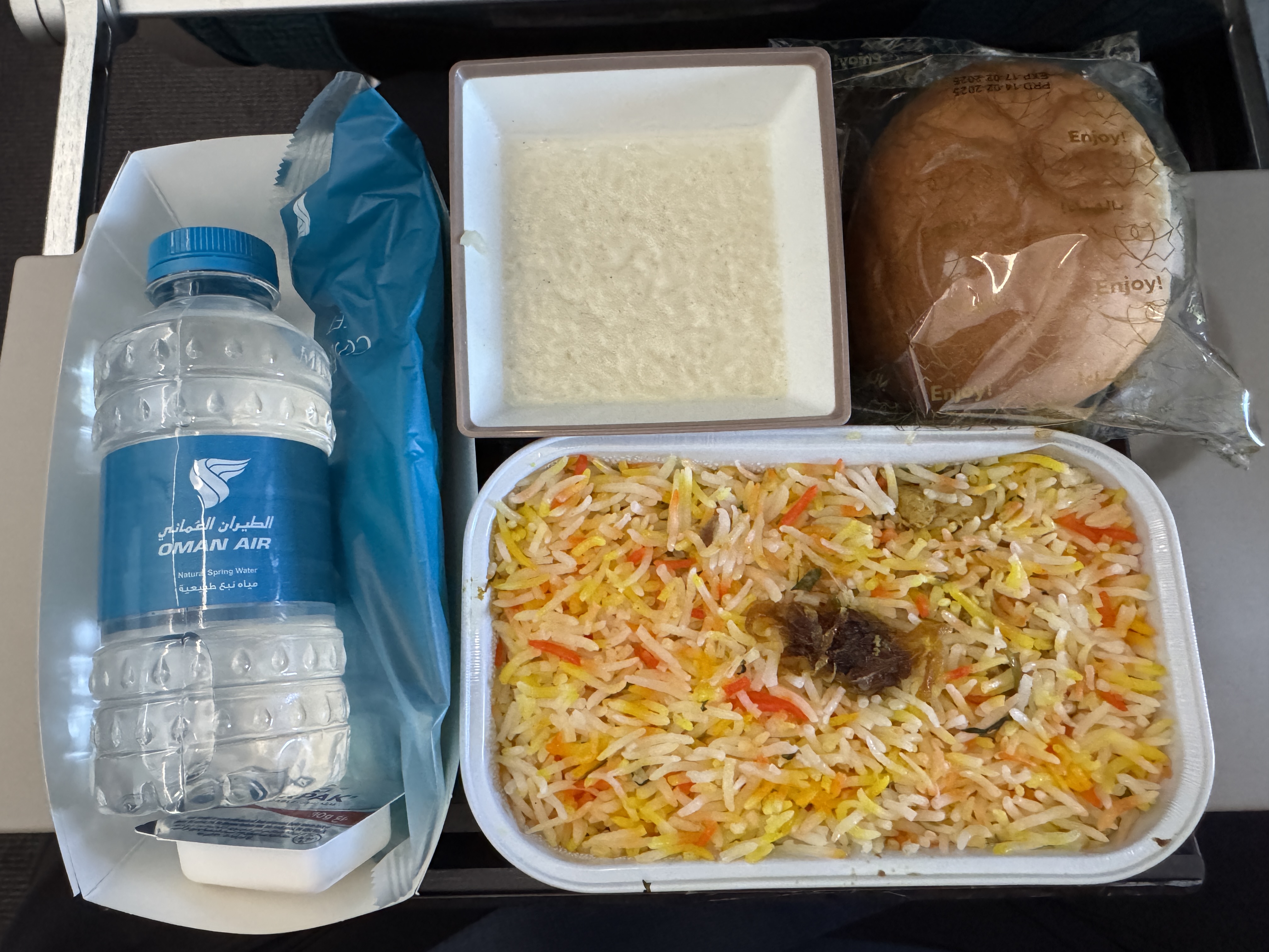 Oman Air GOX MCT 737 meal Oman Air GOX MCT 737 meal
