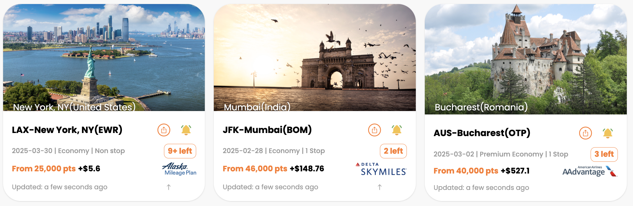 Pointsyeah flight deal result Pointsyeah flight deal result