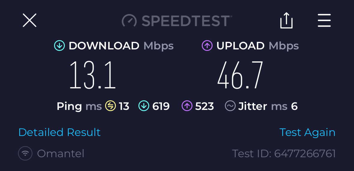 Primeclass Lounge MCT Speedtest