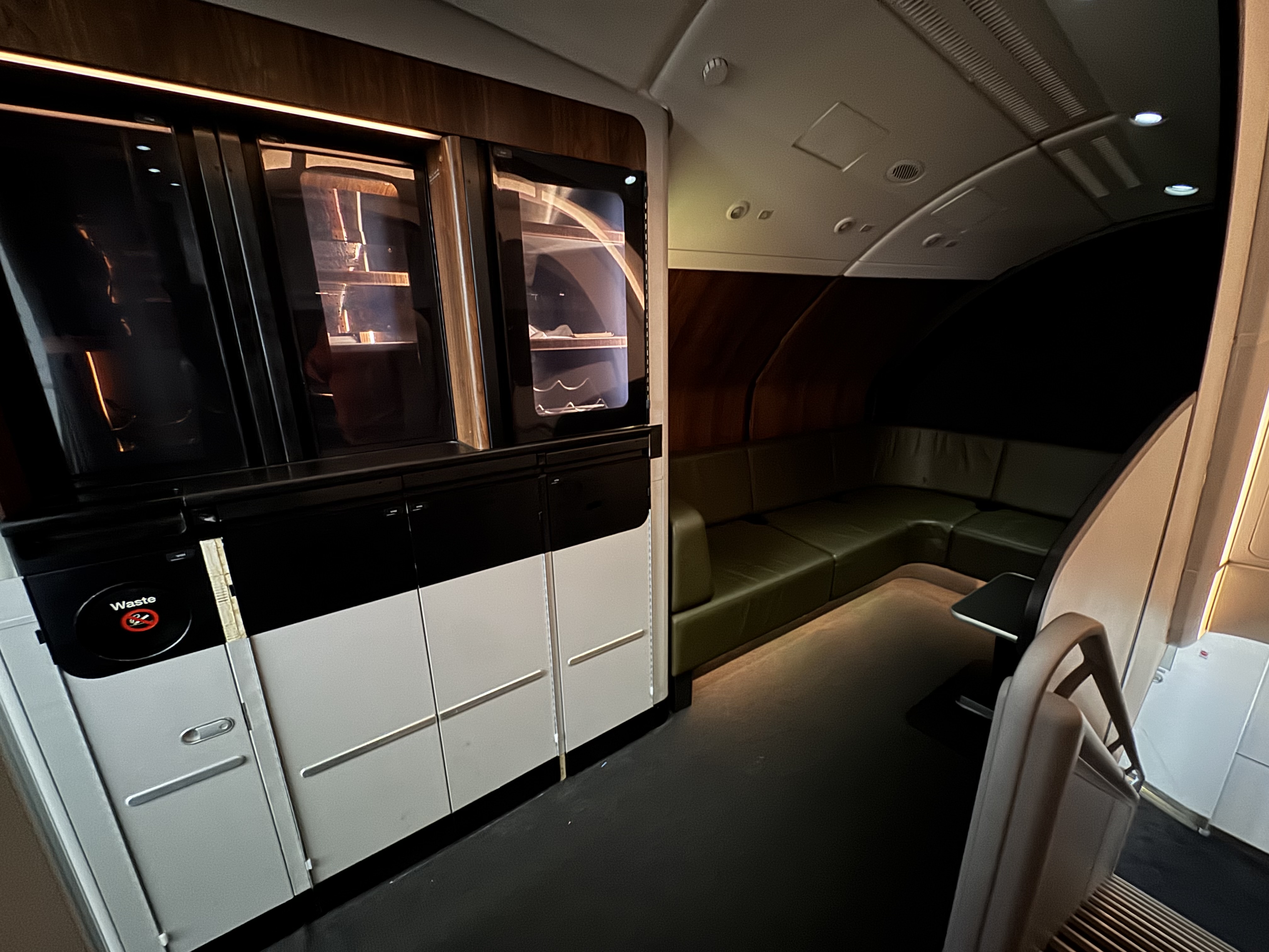 Qantas Business Class A380 Front of Cabin