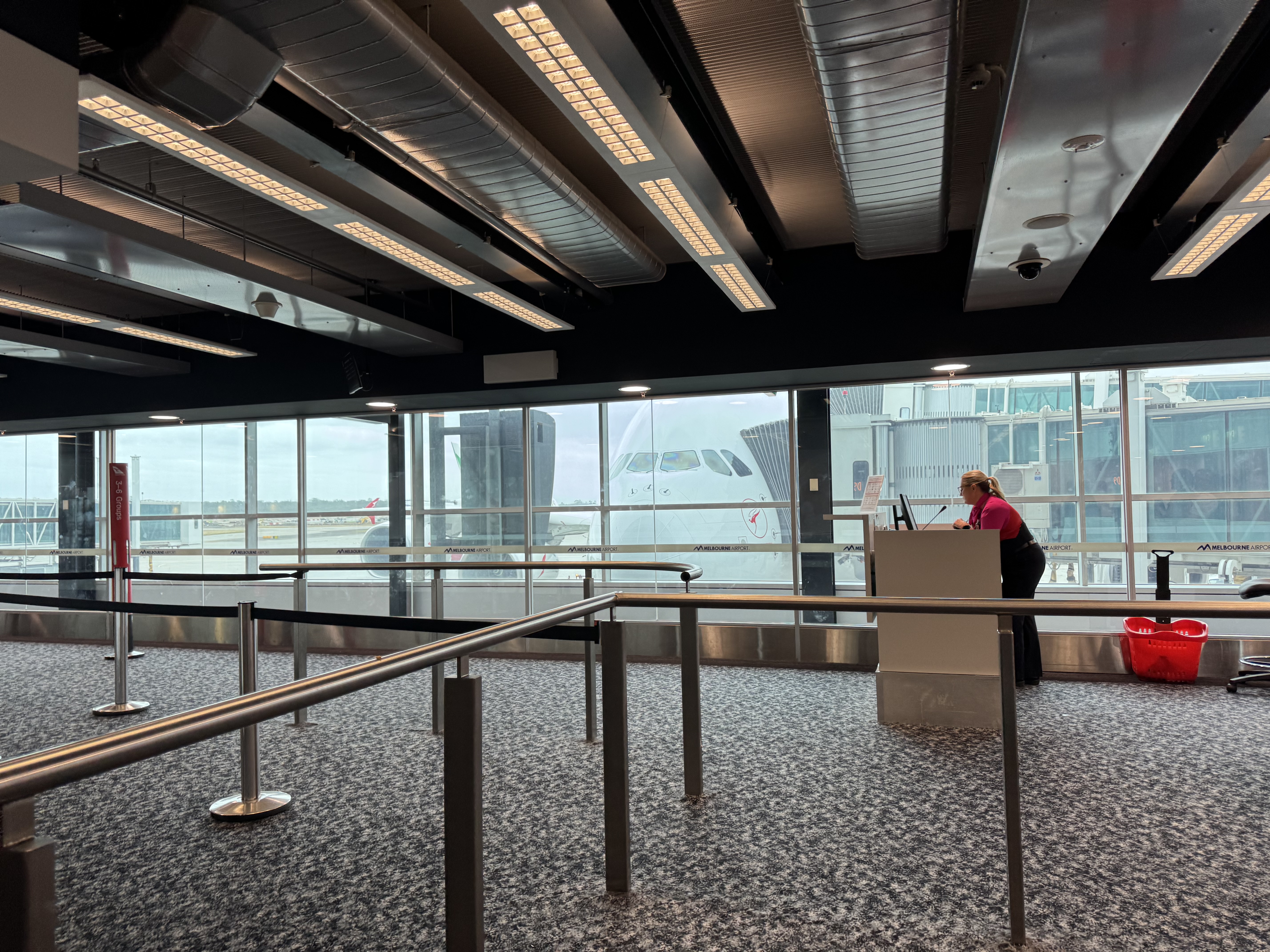 Qantas Business Class Boarding