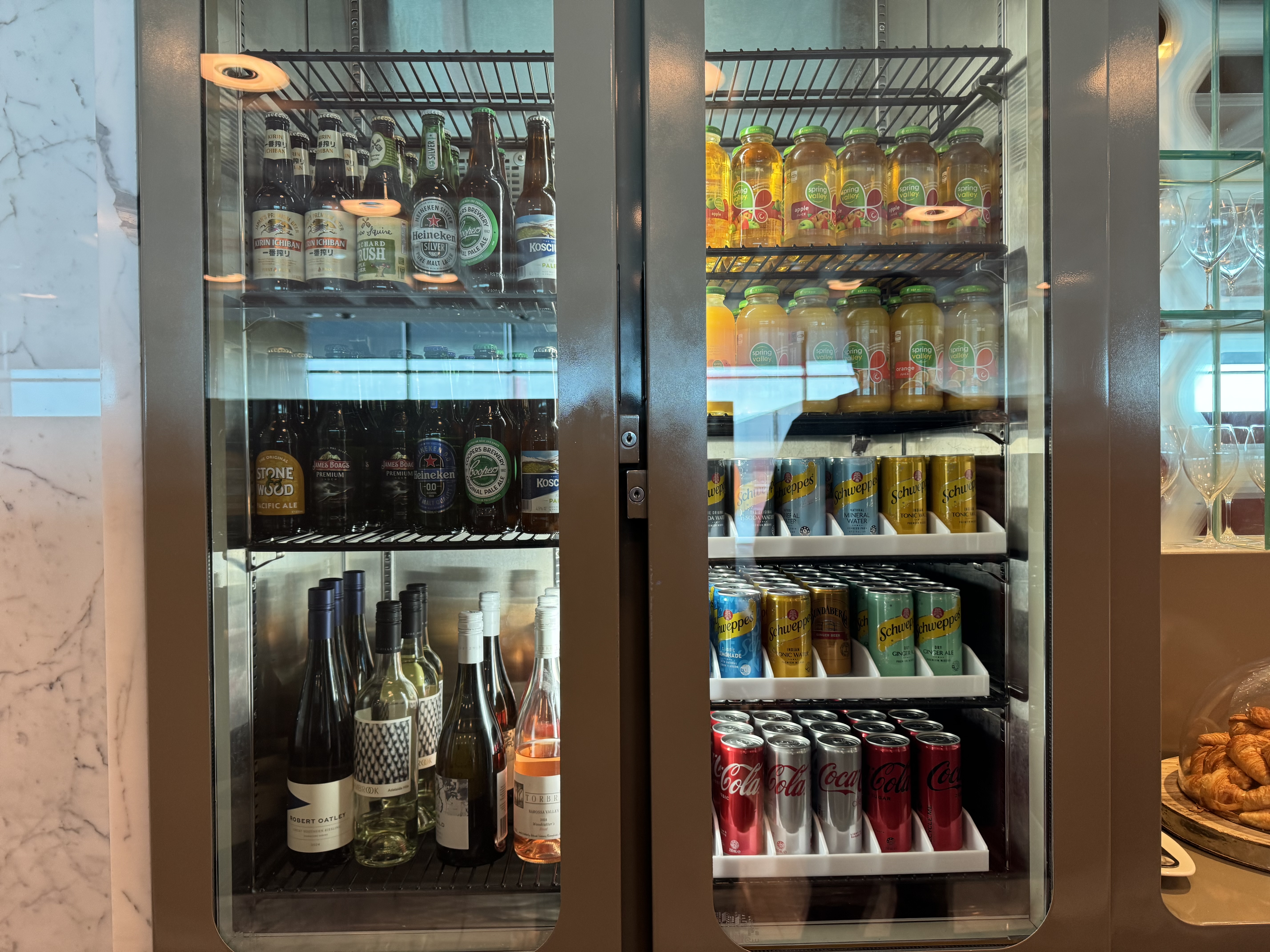 Qantas Business Class Drinks