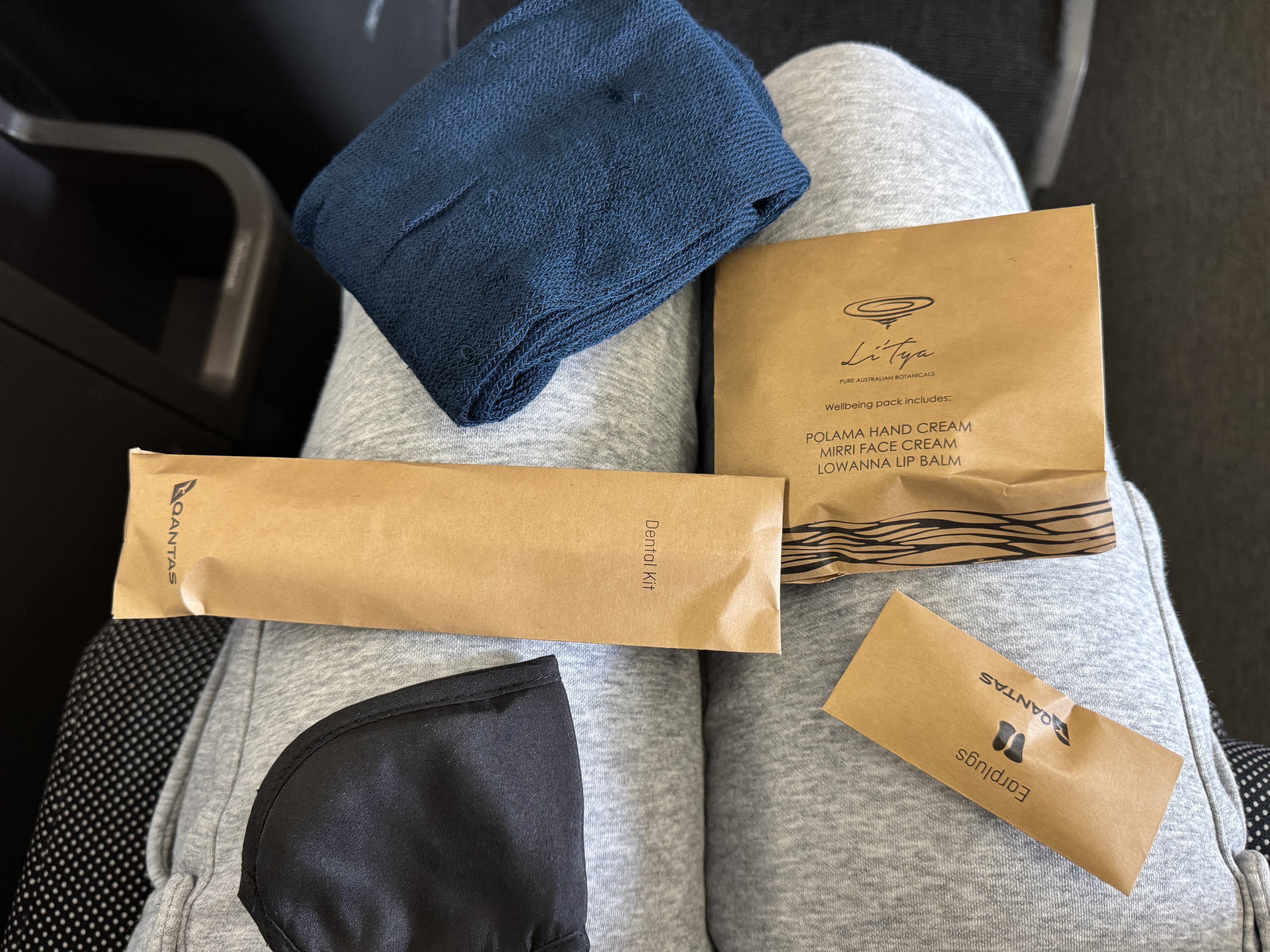 Qantas Business Class Inside Amenity Kit