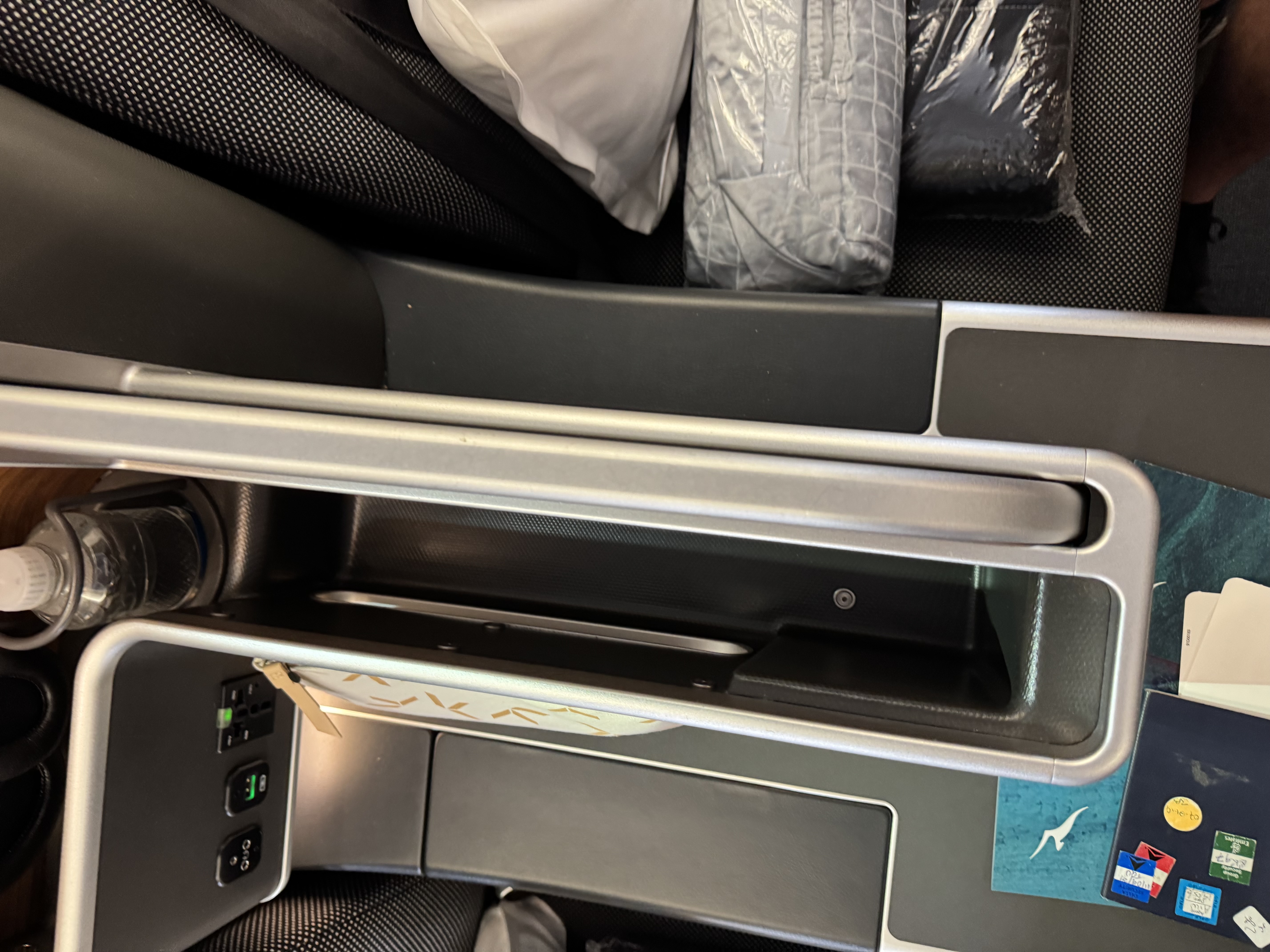 Qantas Business Class Inside Storage