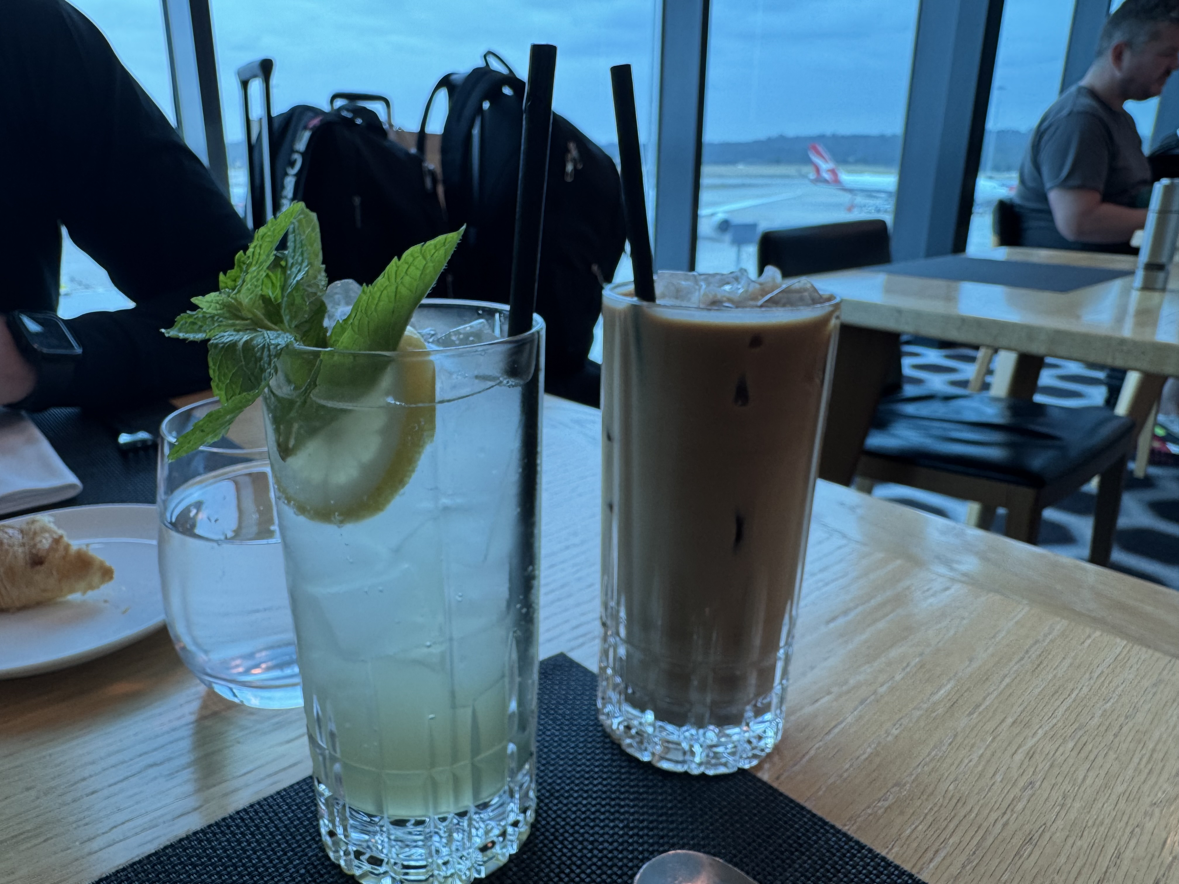 Qantas Business Class Lounge Drinks