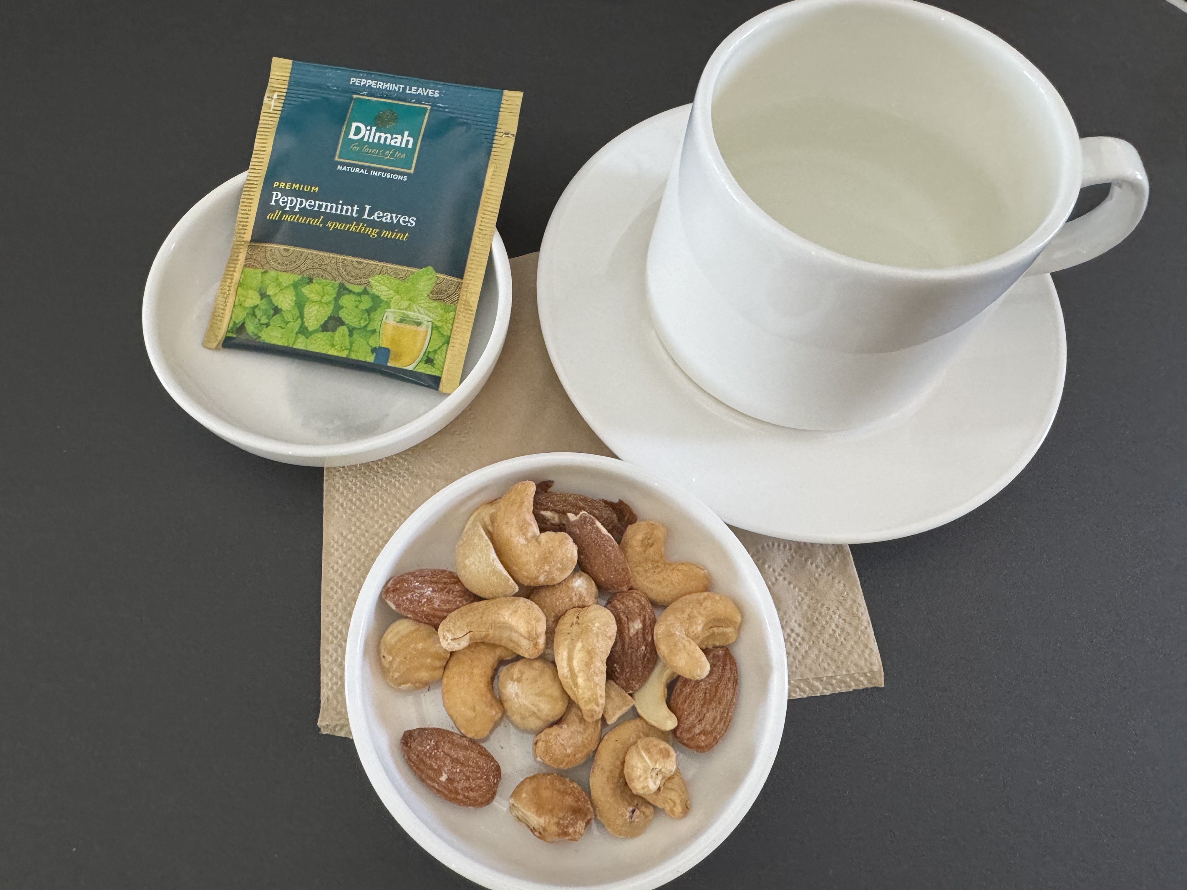 Qantas Nuts Tea