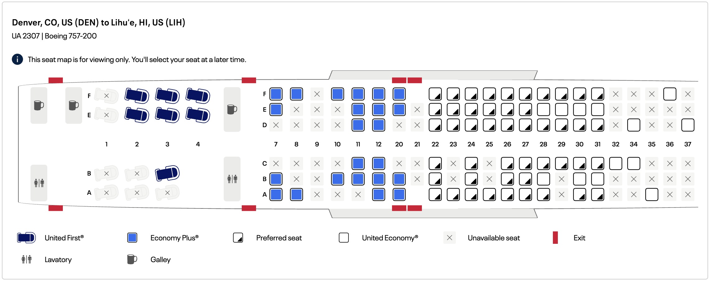 Screenshot 2025 02 11 at 2.32.05 PM United 757-200 seat map