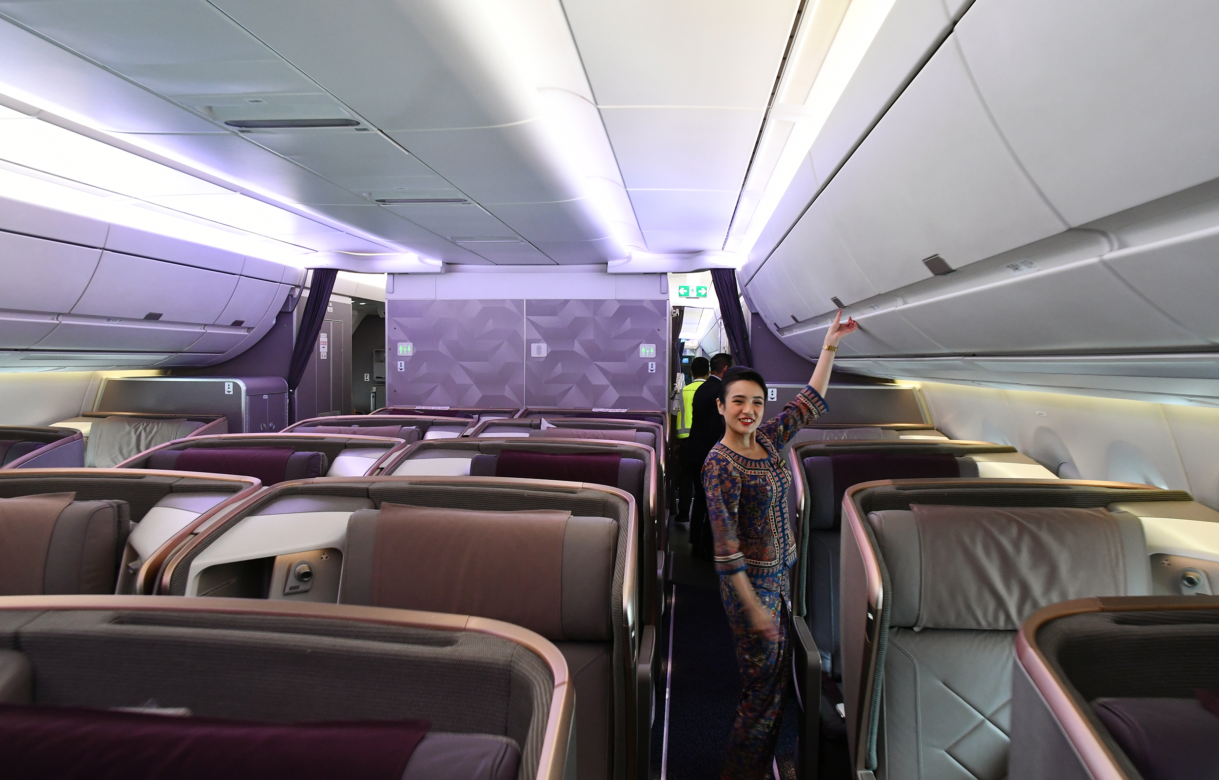 Singapore Airlines A350ULR Forward business cabin 