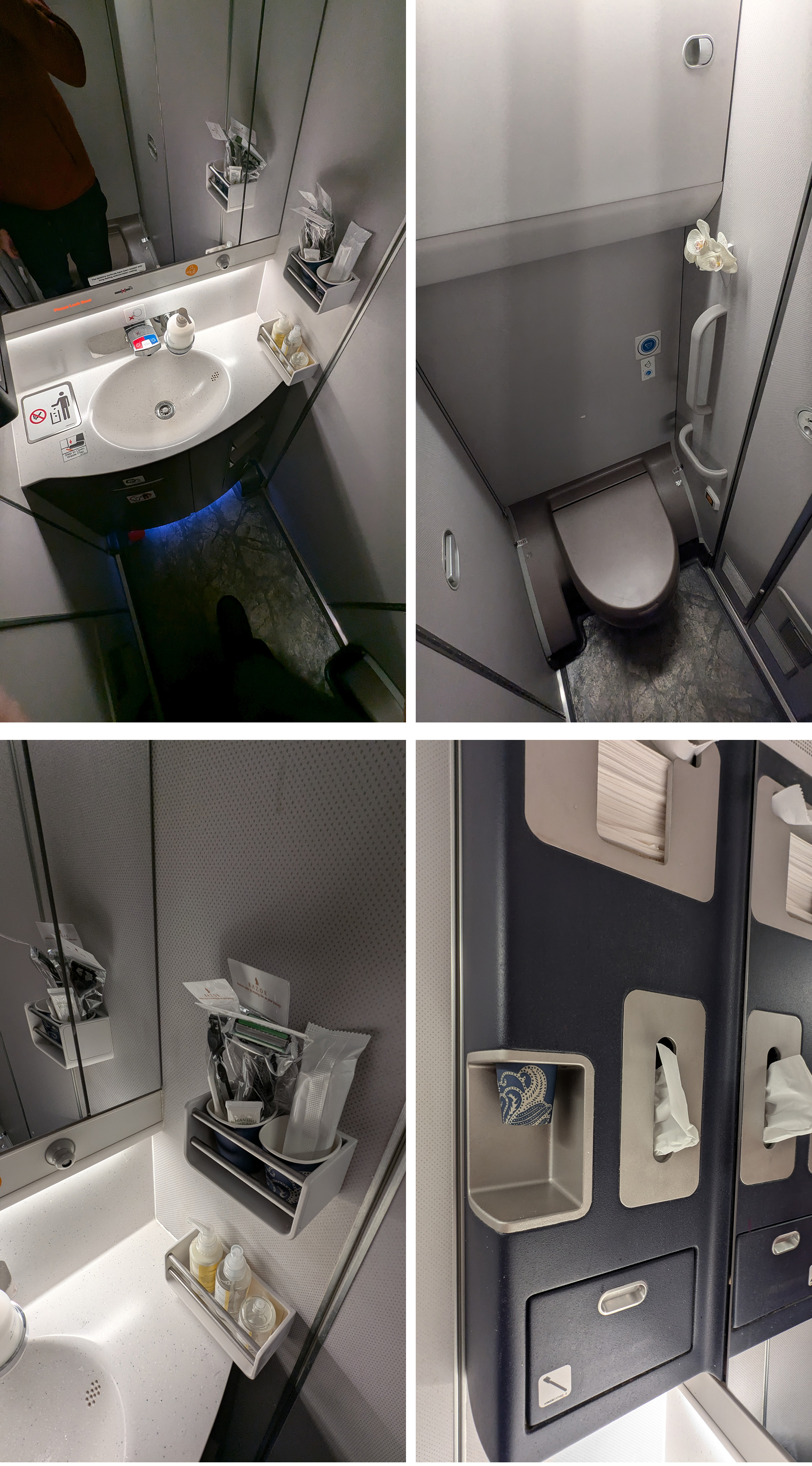 Singapore Airlines A350ULR business class aft bathroom