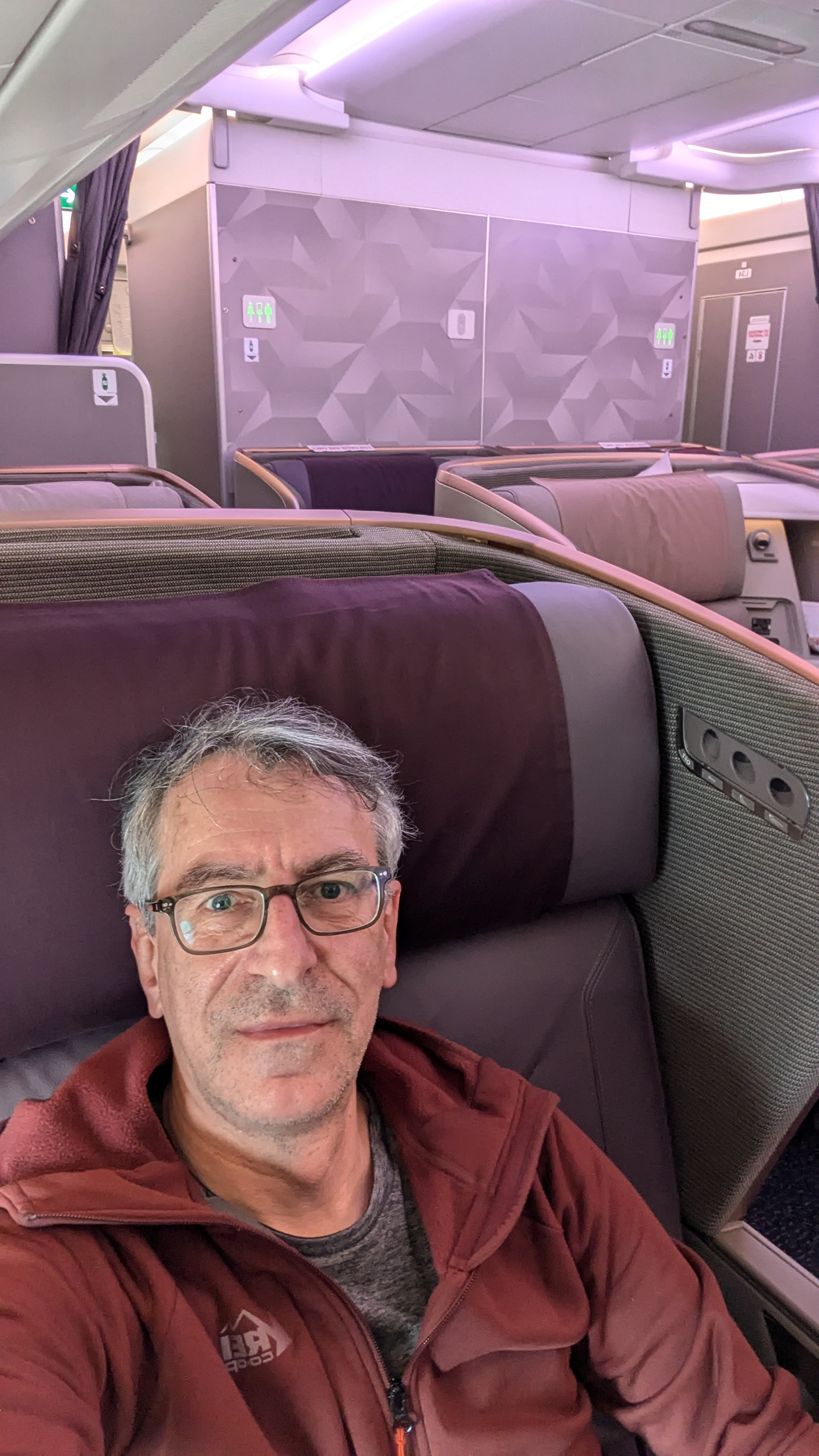 Singapore Airlines A350ULR business class seat wide