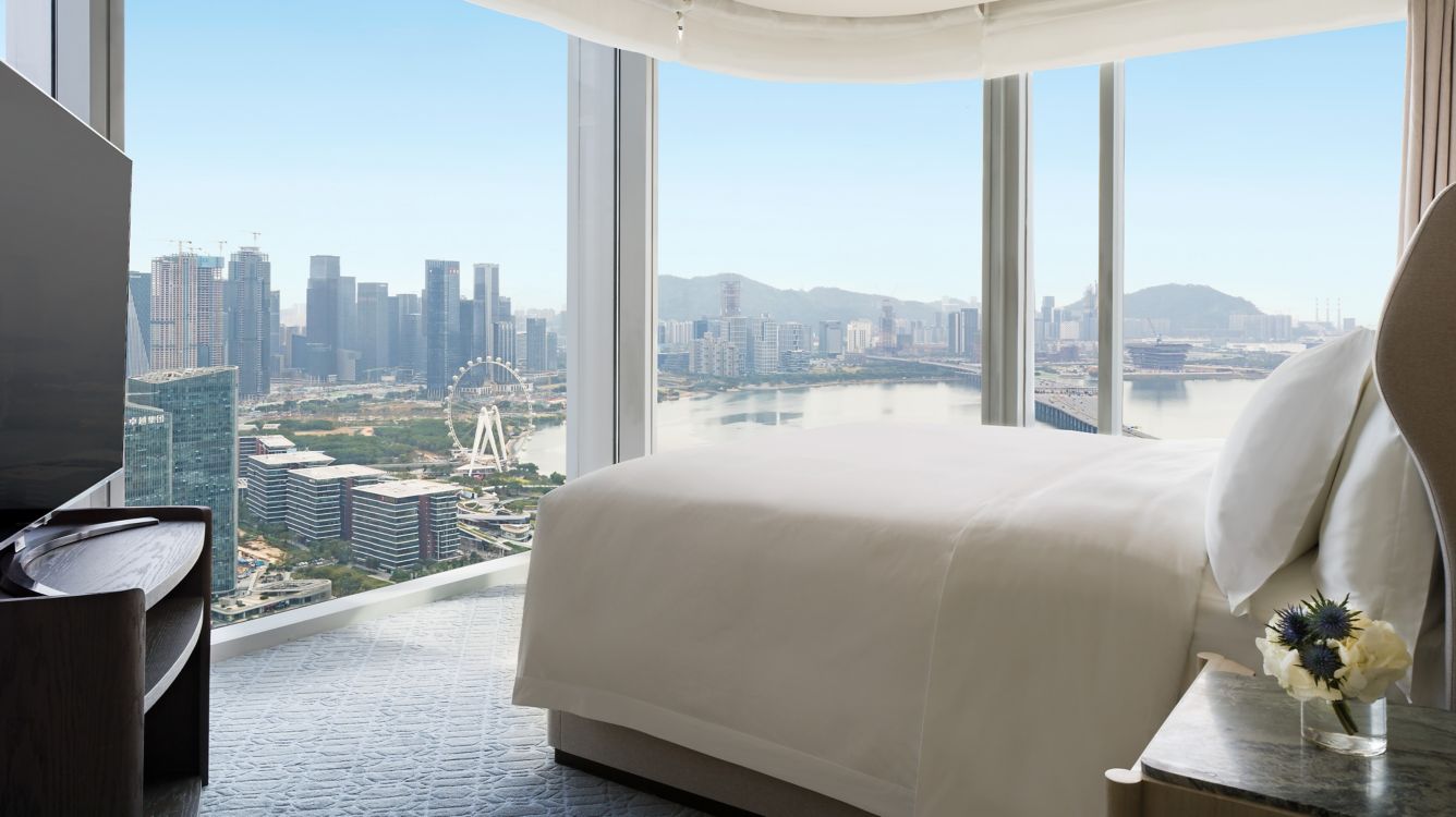 St Regis Shenzhen bedroom with views