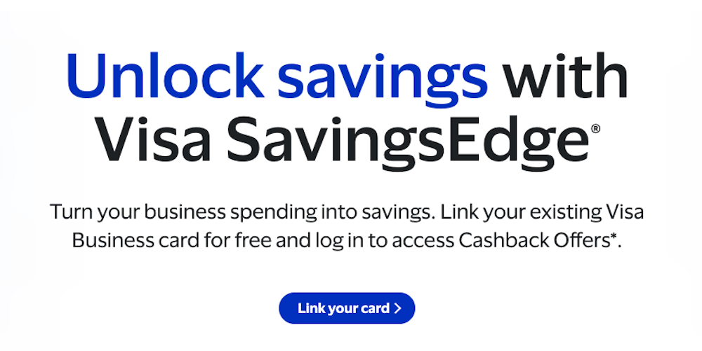 Visa SavingsEdge enrollment button