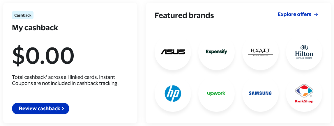 Visa SavingsEdge featured brands my cash back