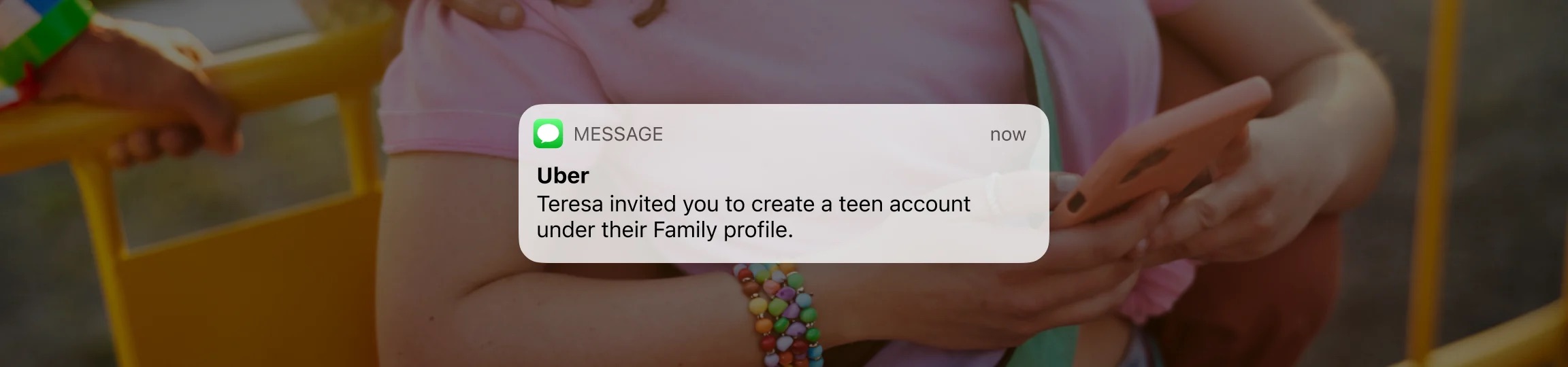 uber for teens uber for teens text message