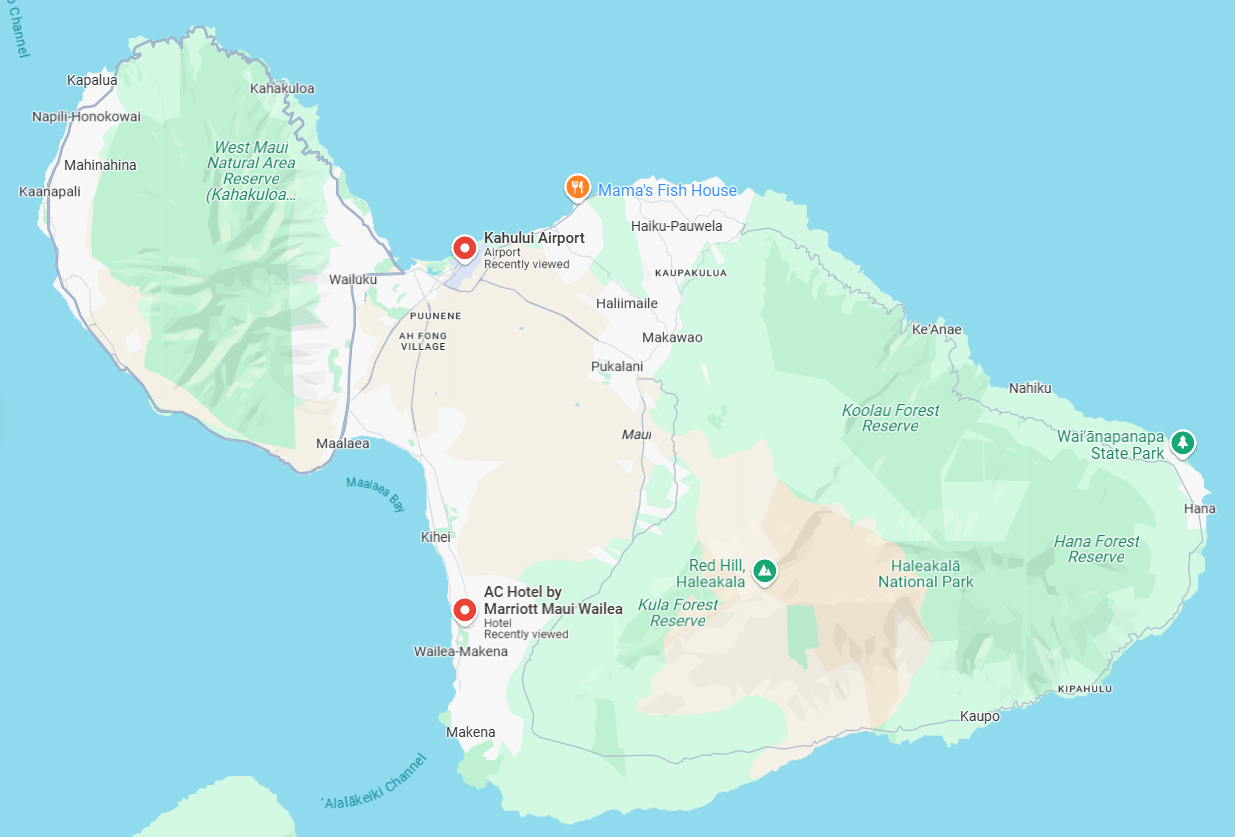 AC Hotel by Marriott Maui Wailea Google Maps