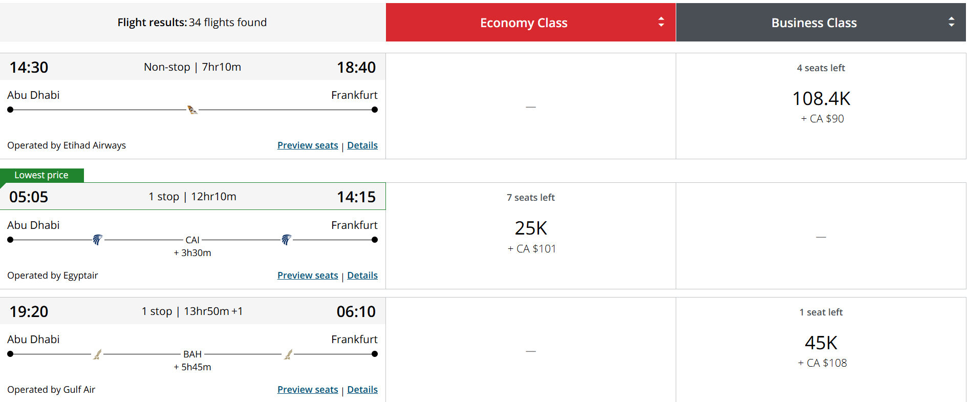 Aeroplan Etihad AUH FRA new Aeroplan Etihad AUH FRA new 2