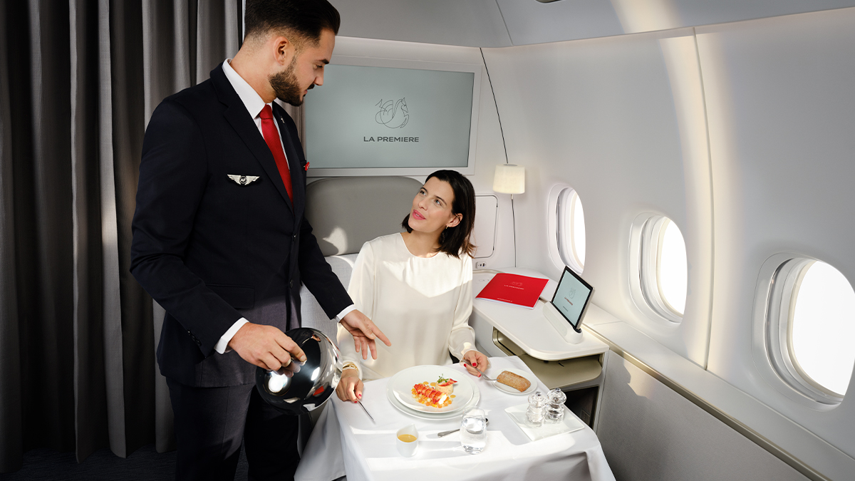 Air France new La Premiere dining Air France new La Premiere dining