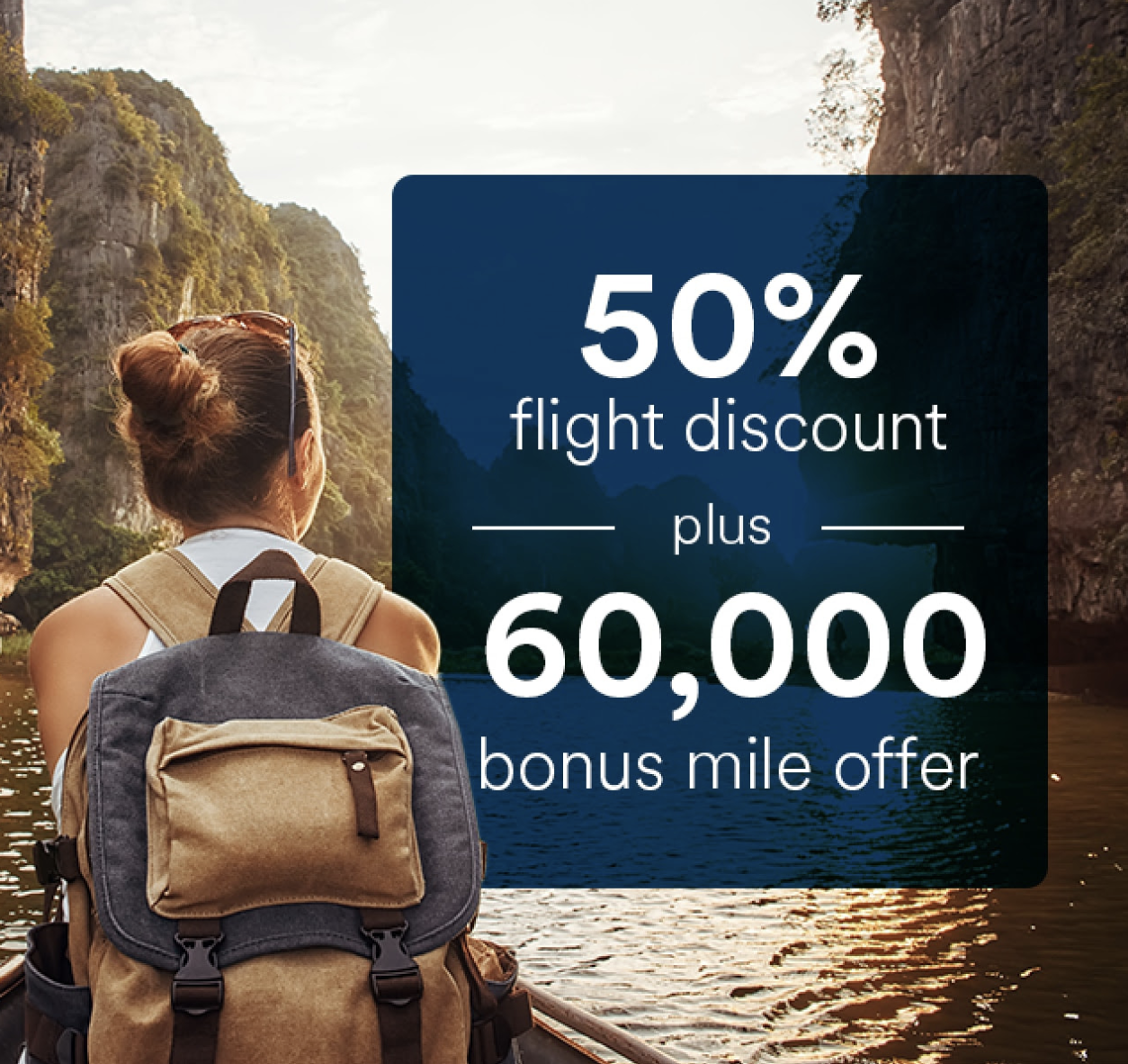 Alaska Visa targeted offer 60k 50 off flight