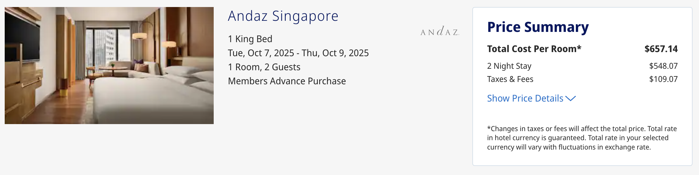 Andaz Singapore direct booking price Andaz Singapore direct booking price