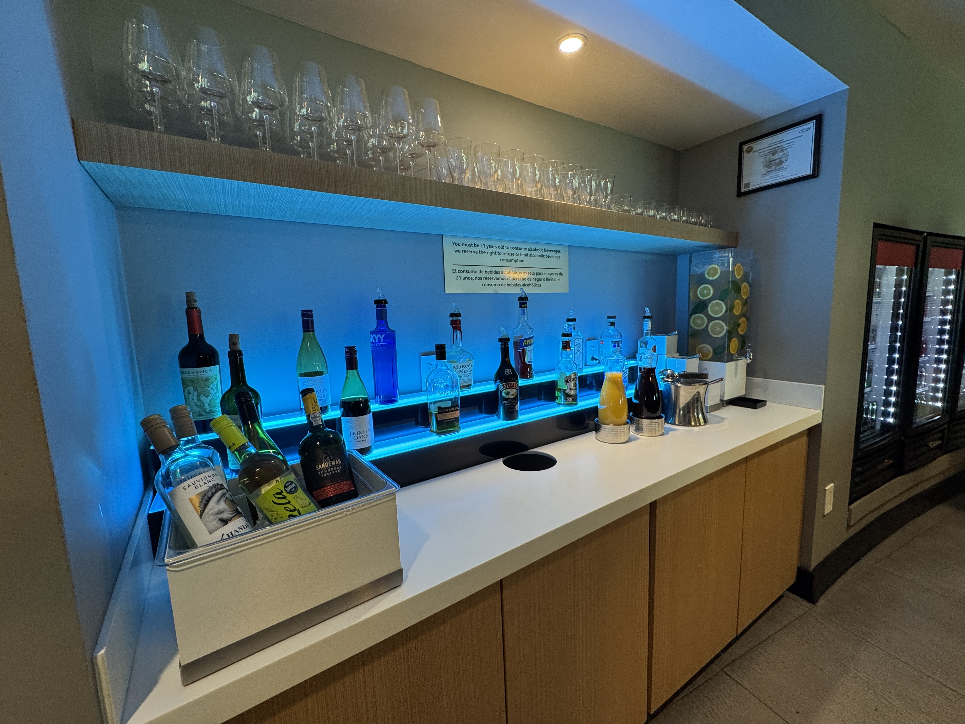 Avianca VIP Lounge Self serve bar 1