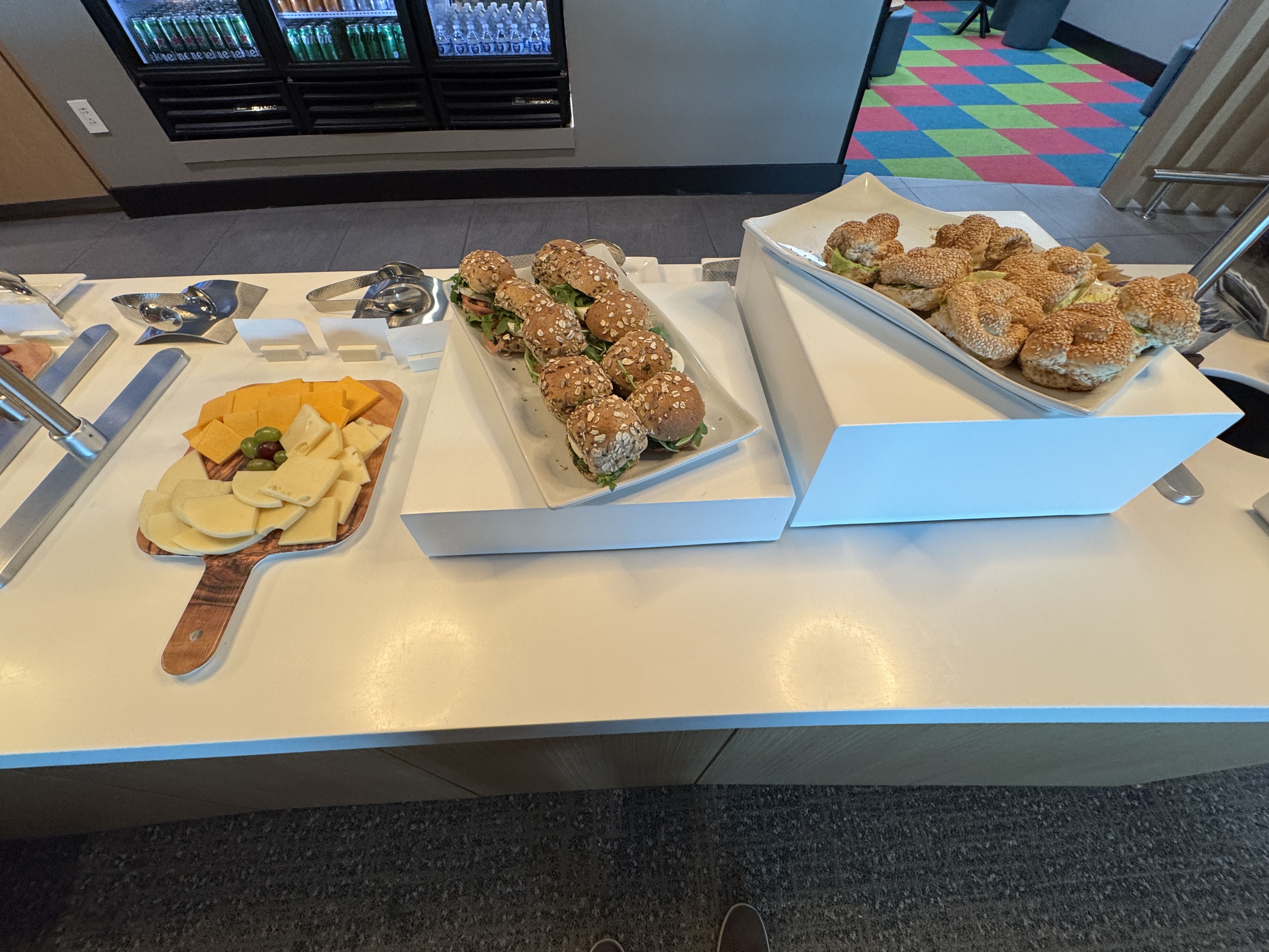 Avianca VIP Lounge breakfast sandwiches and cold cuts 1