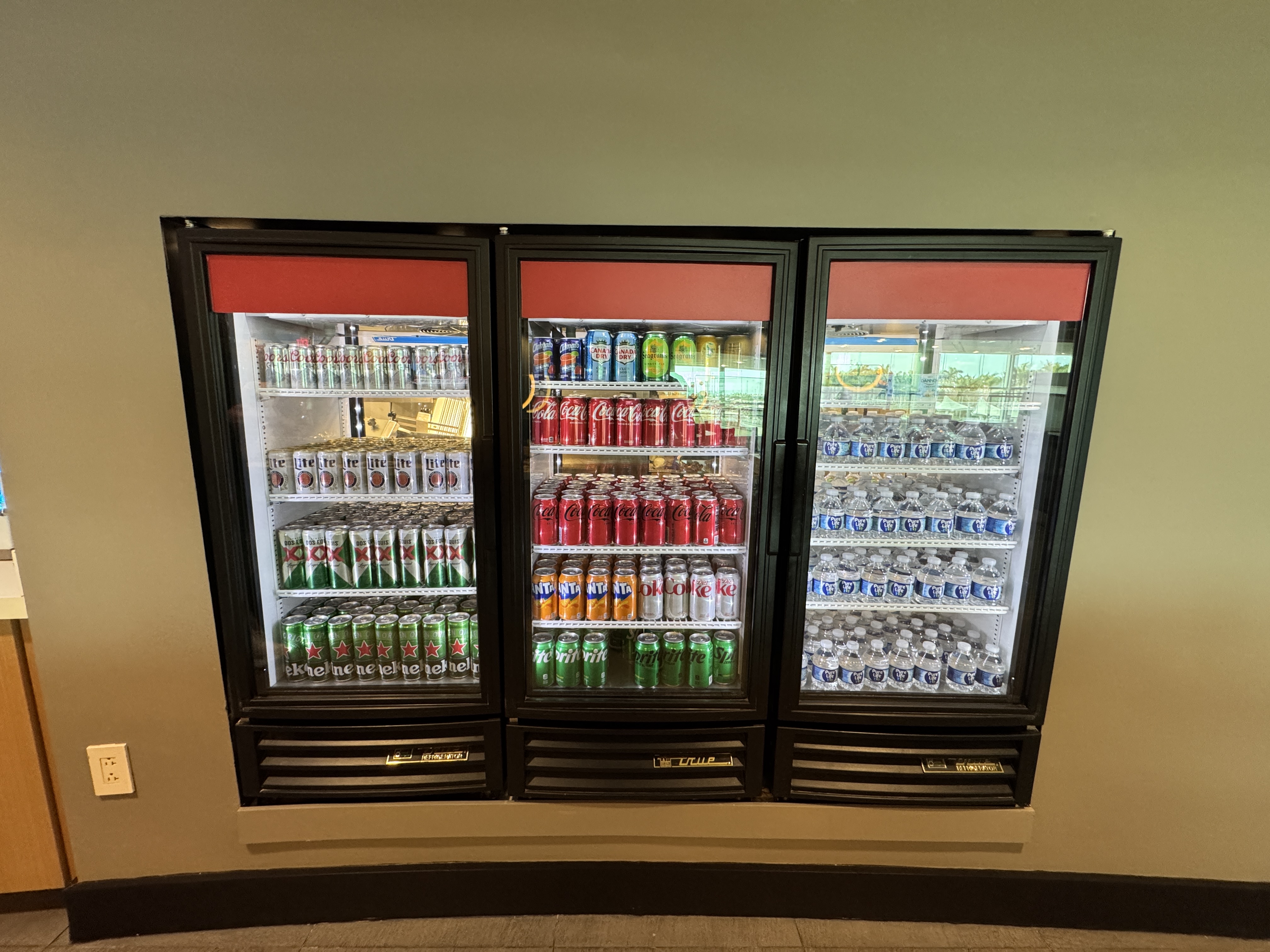 Avianca VIP Lounge refreshments fridge 1