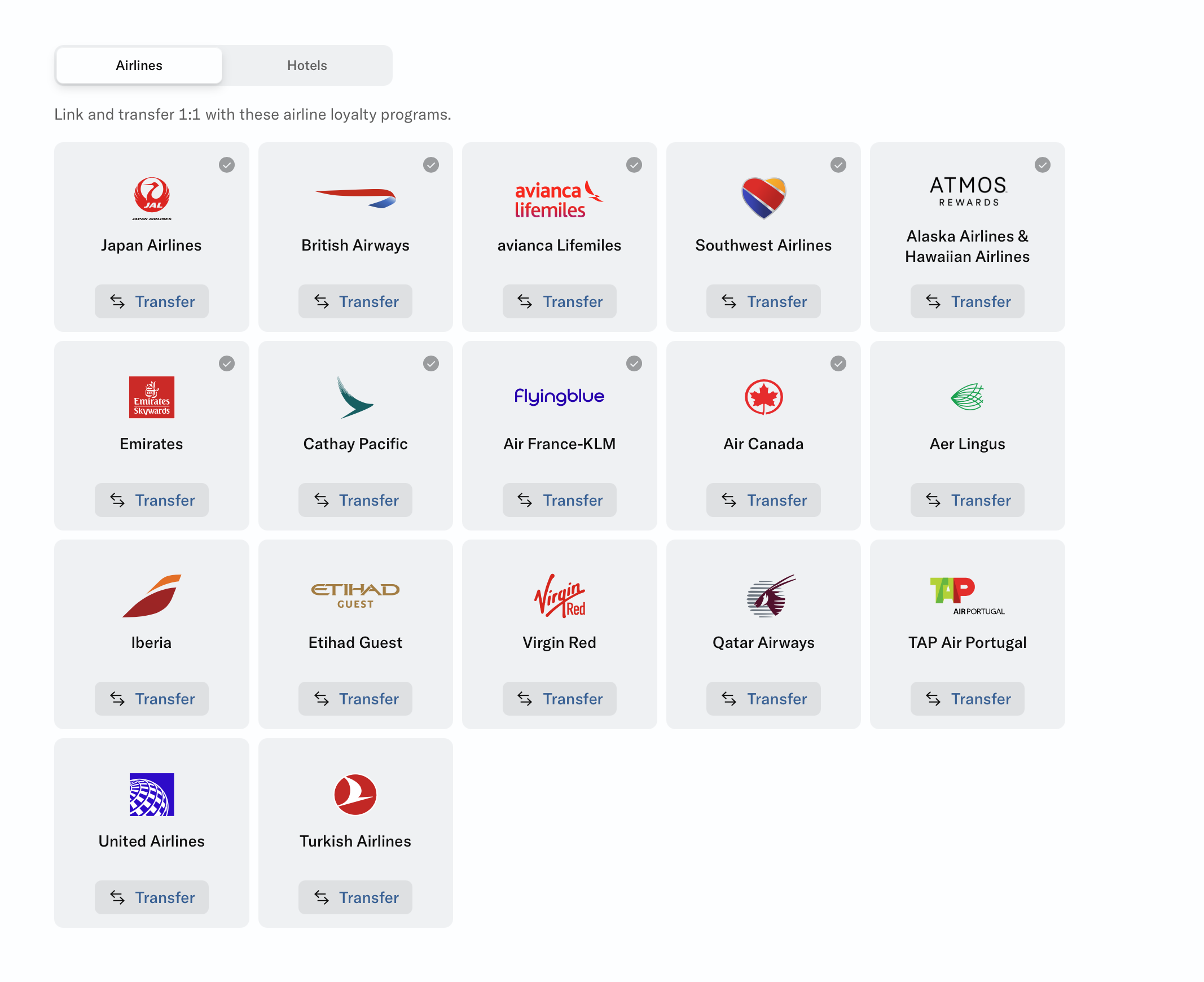 Bilt Transfer partner list Bilt Transfer partner list