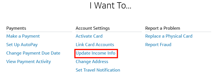 Capital One Update Income Info Capital One Update Income Info