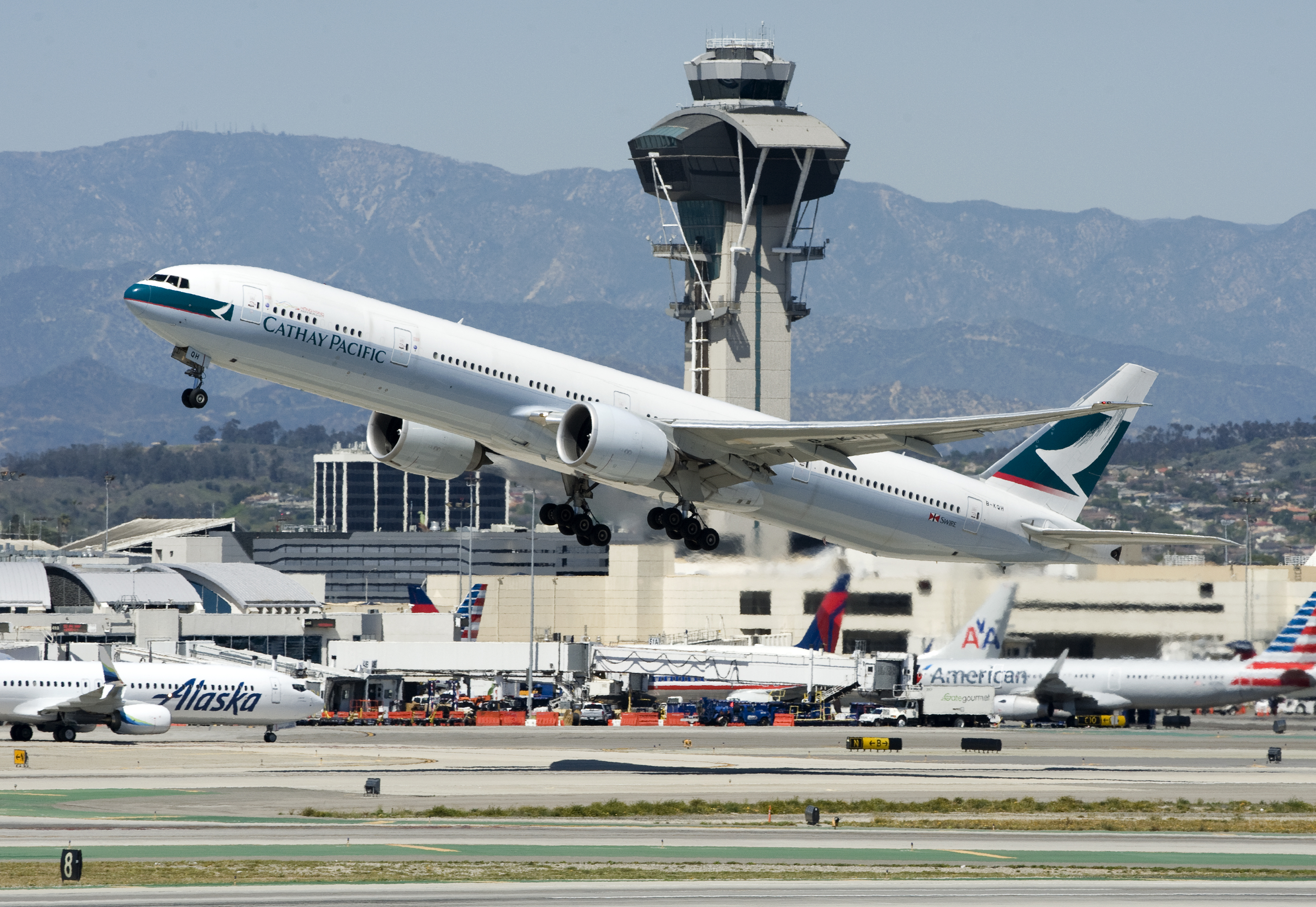 Cathay-Pacific-A350 Cathay Pacific 777 300ER LAX Alaska American