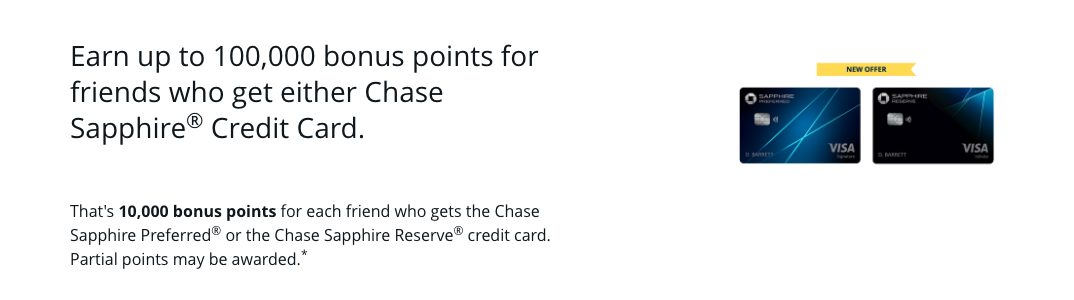 Chase Sapphire Preferred Referral Bonus