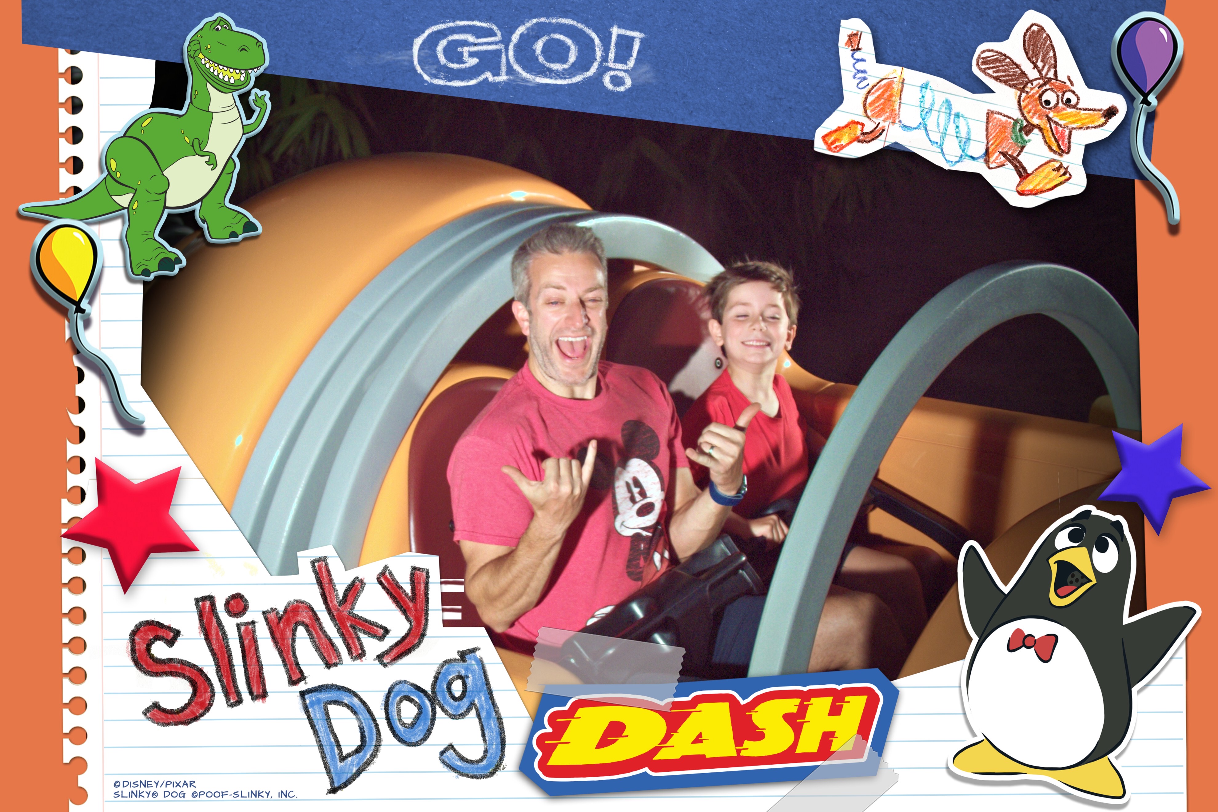 Chris and son Slinky Dog Dash Disneys Hollywood Studios Chris and son Slinky Dog Dash Disneys Hollywood Studios