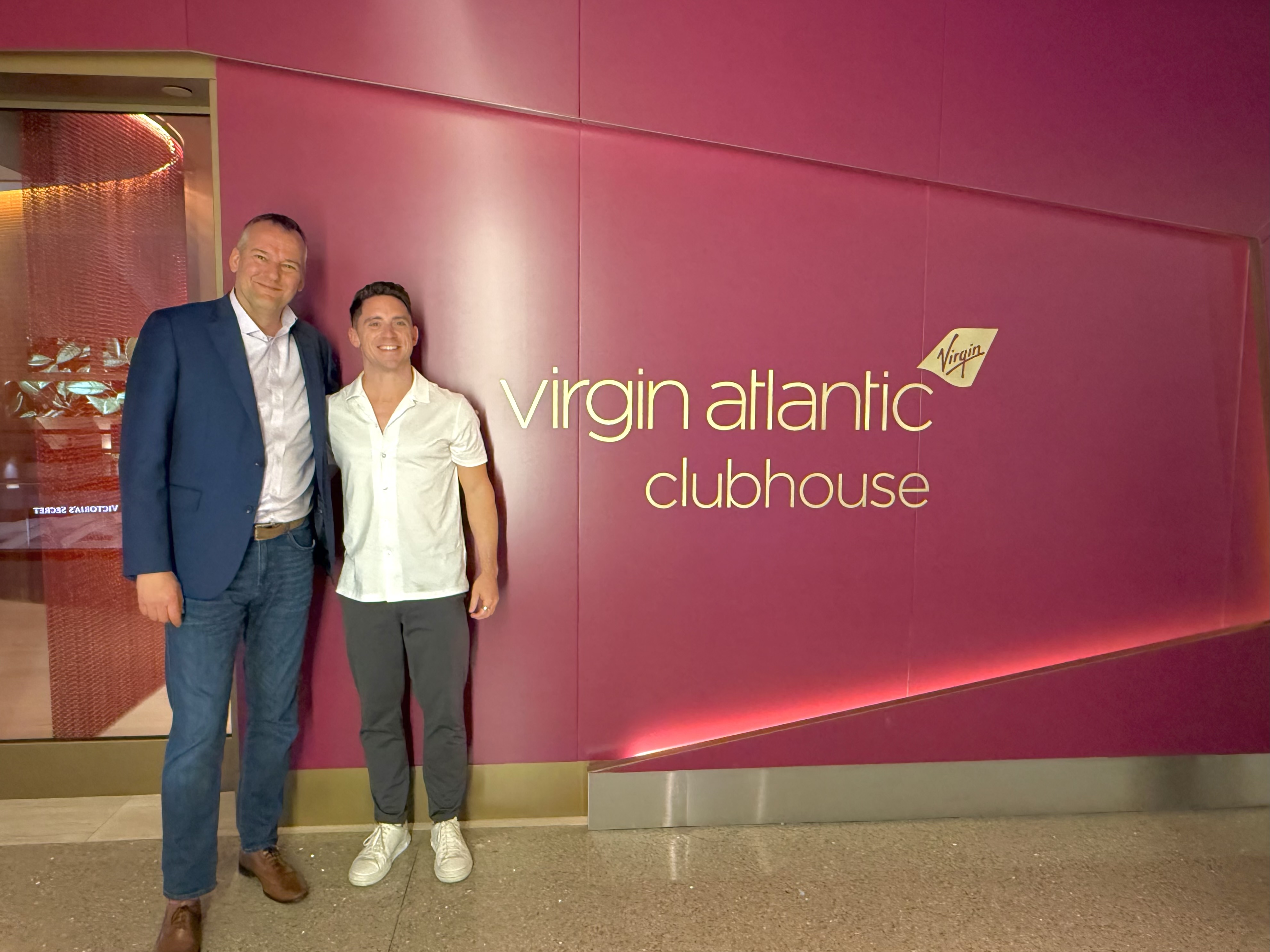 Corneel Koster at the Virgin Atlantic Clubhouse LAX