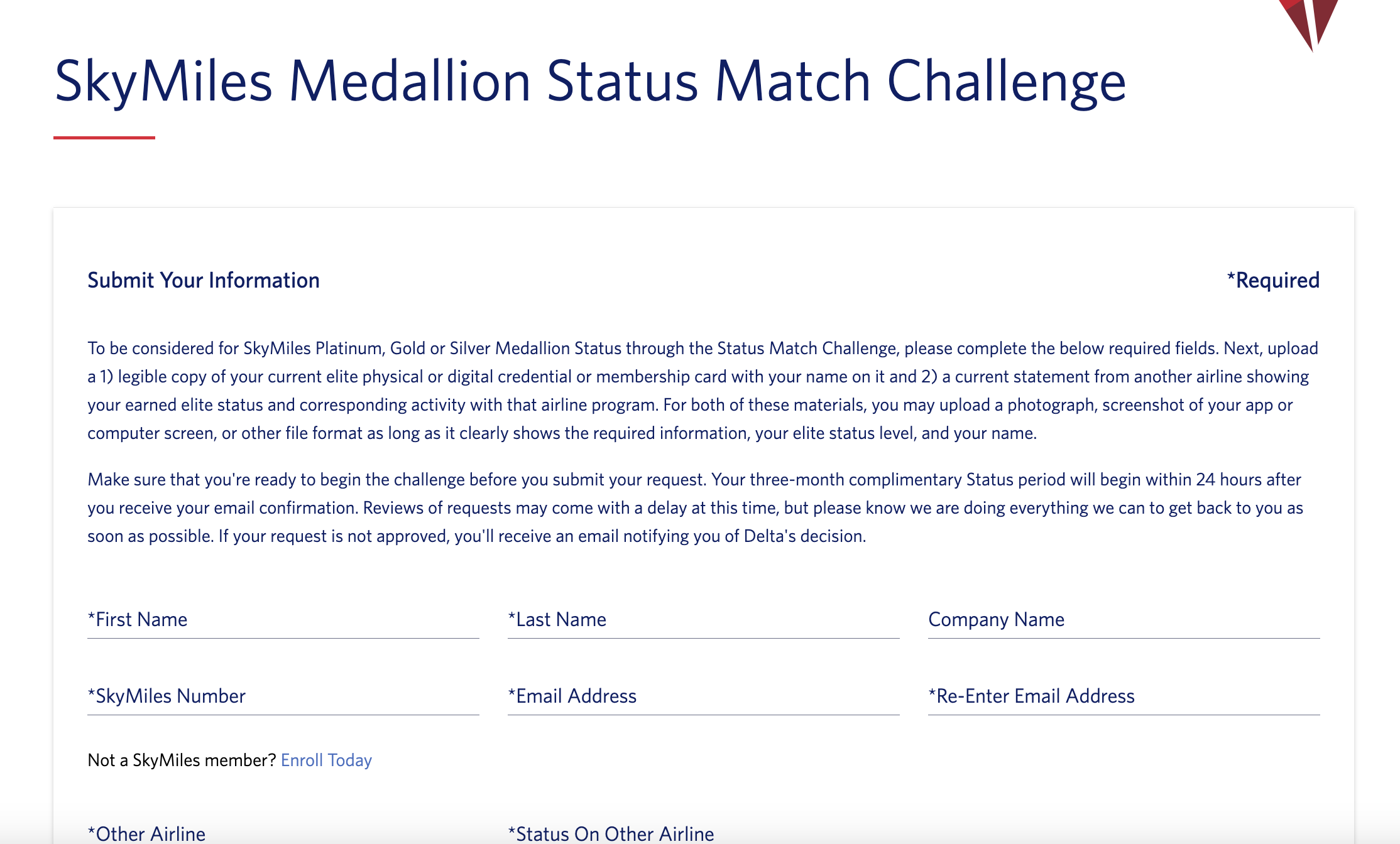 Delta Status Match Delta Status Match