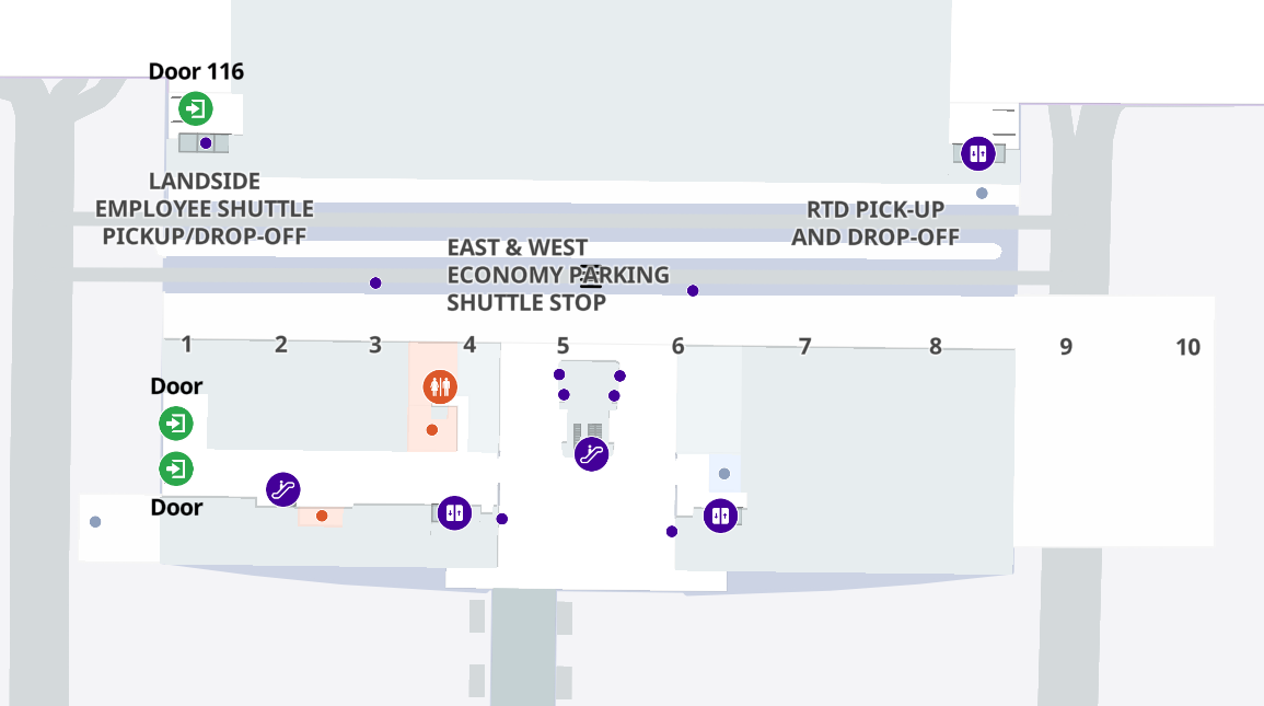 Denver International Airport Jeppesen Terminal Level 1 Transit Center