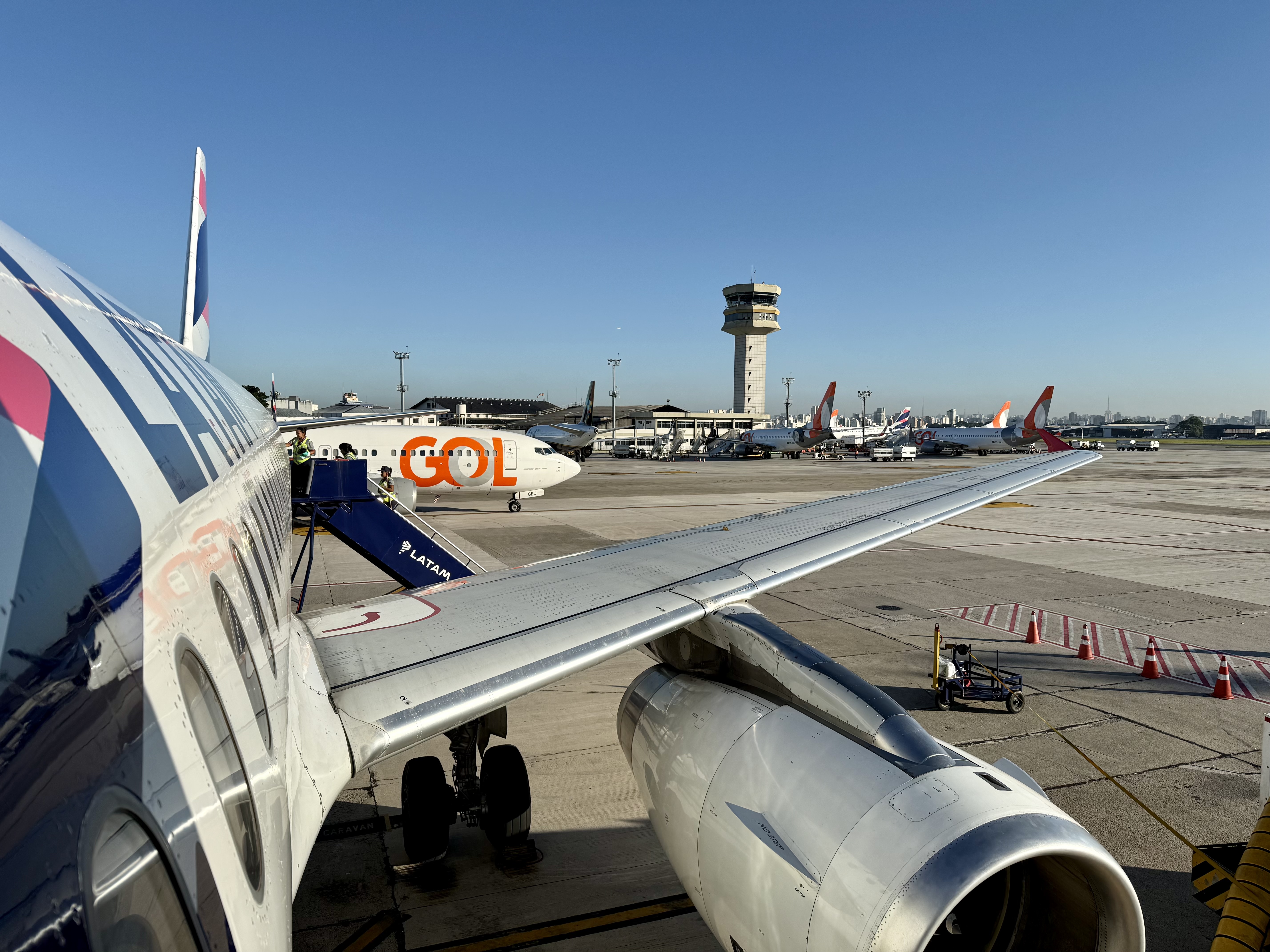 Deplaning at Sao Paulo Congonhas Airport