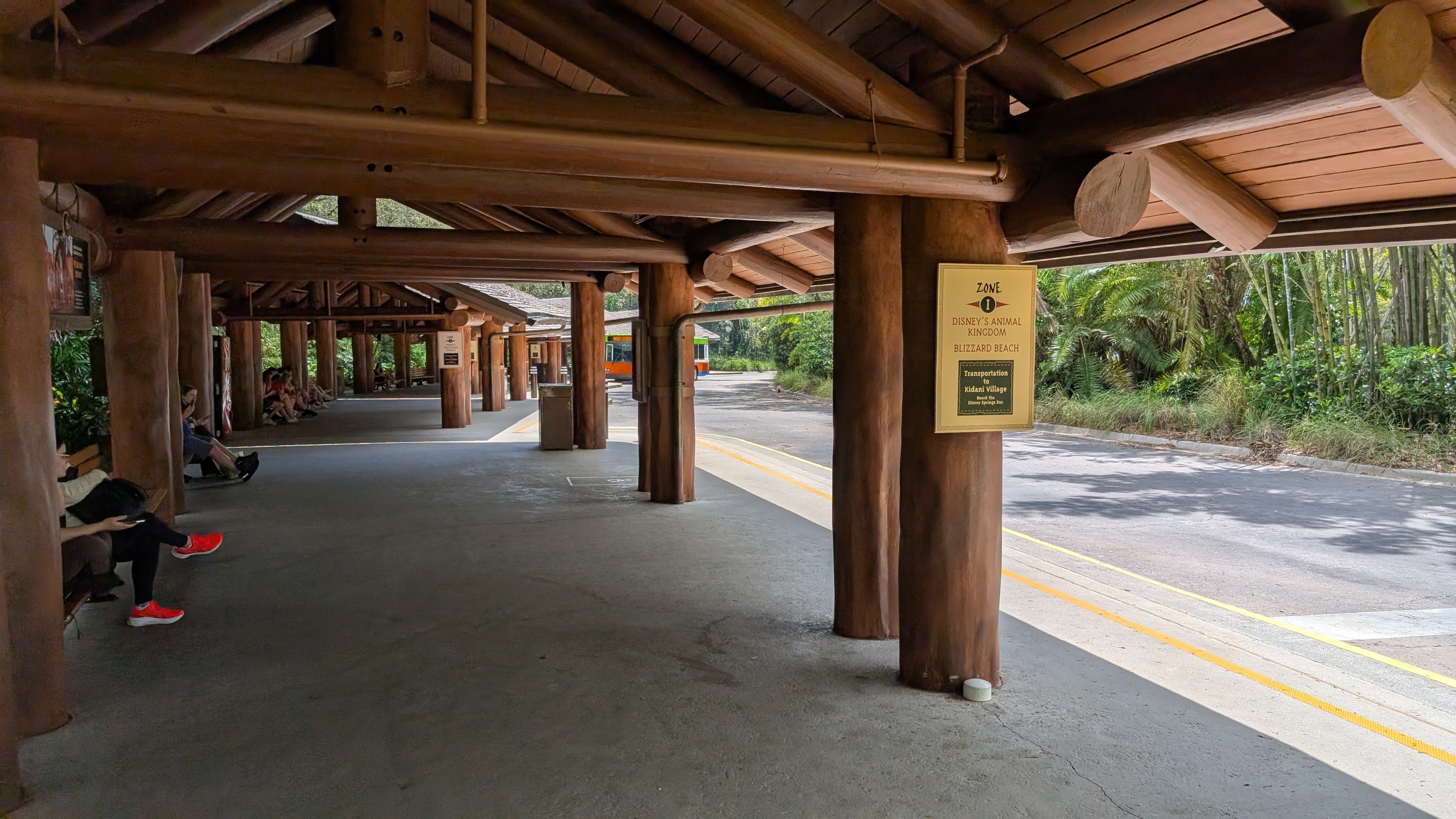 Disneys Animal Kingdom Lodge amenities bus transportation waiting area Disneys Animal Kingdom Lodge amenities bus transportation waiting area