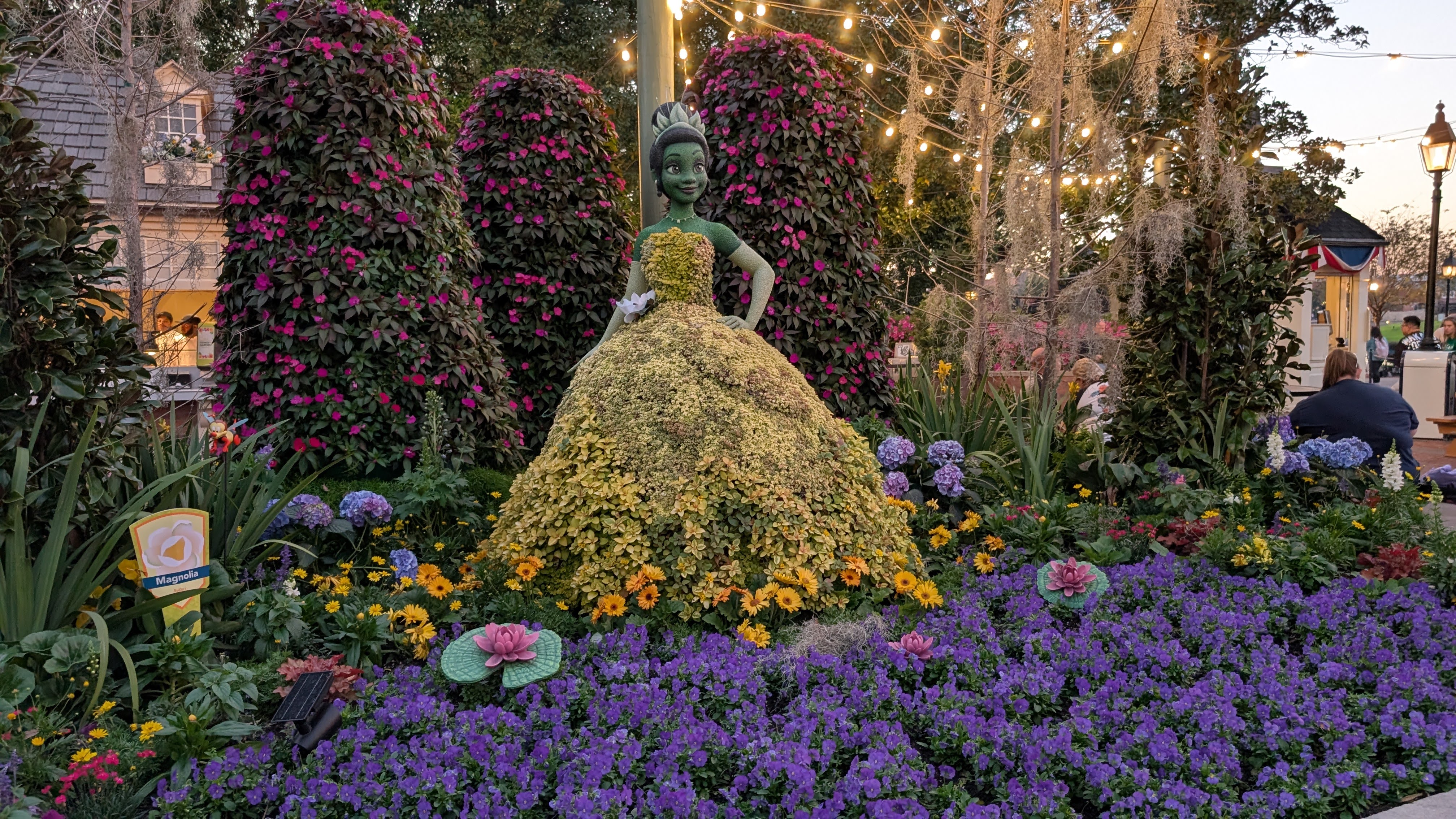 Epcot Flower and Garden Festival Tiana topiary Epcot Flower and Garden Festival Tiana topiary