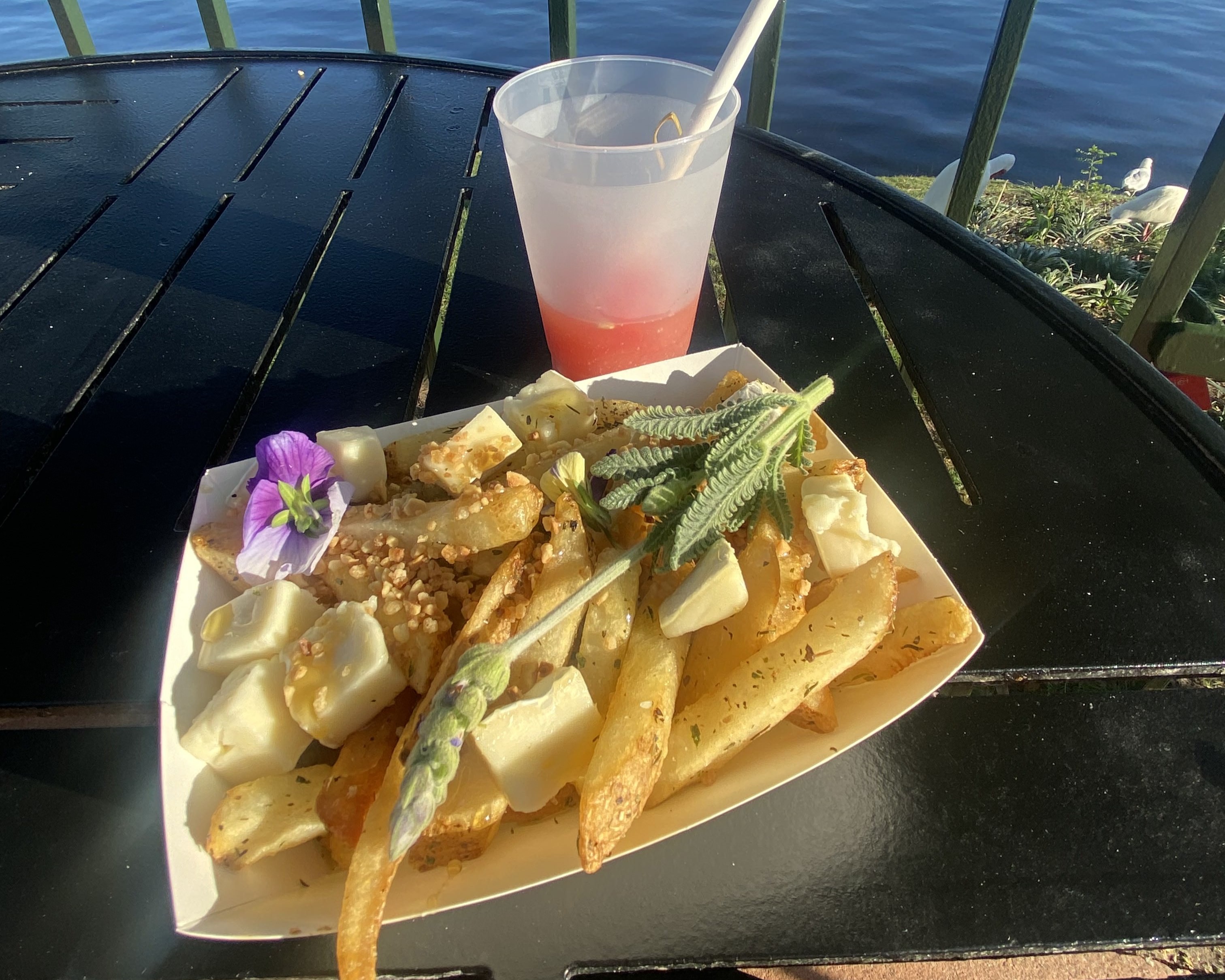 Epcot International Flower Garden Festival food Canada Refreshment Port Provence poutine Epcot International Flower Garden Festival food Canada Refreshment Port Provence poutine