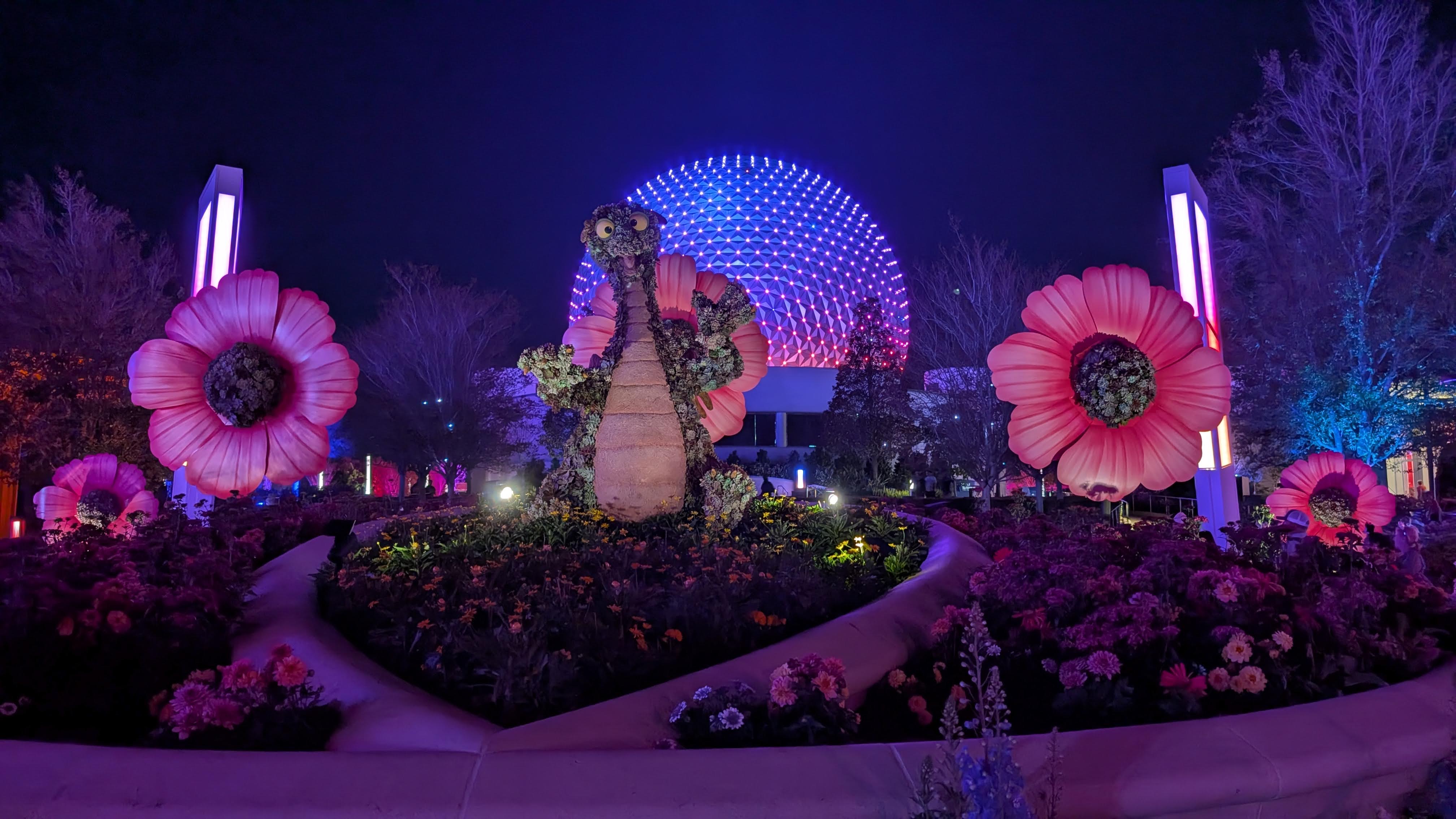 Epcot International Flower and Garden Festival Figment topiary Epcot International Flower and Garden Festival Figment topiary