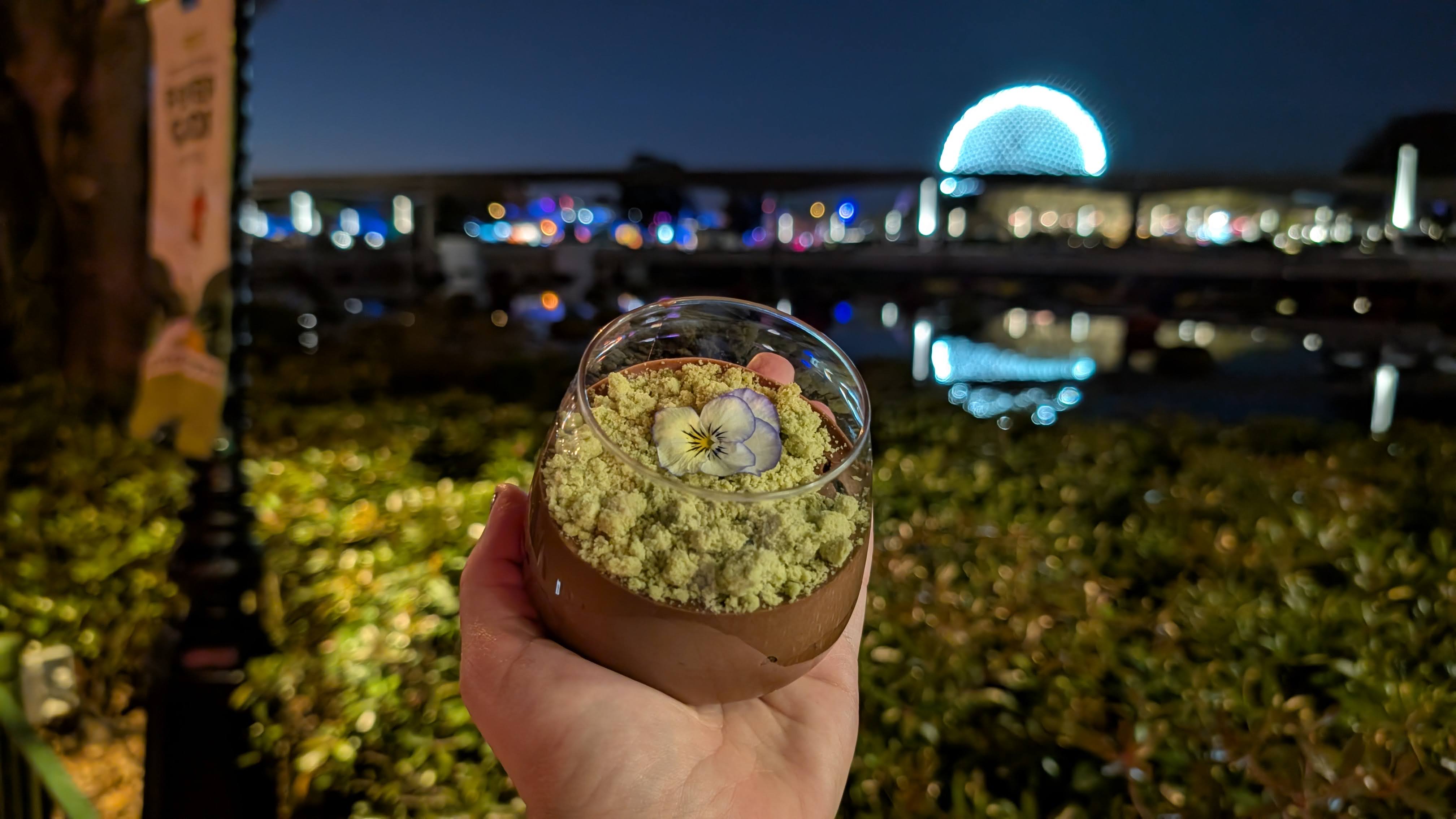 Epcot International Flower and Garden Festival Trowel Trellis chocolate mousse terrarium Epcot International Flower and Garden Festival Trowel Trellis chocolate mousse terrarium