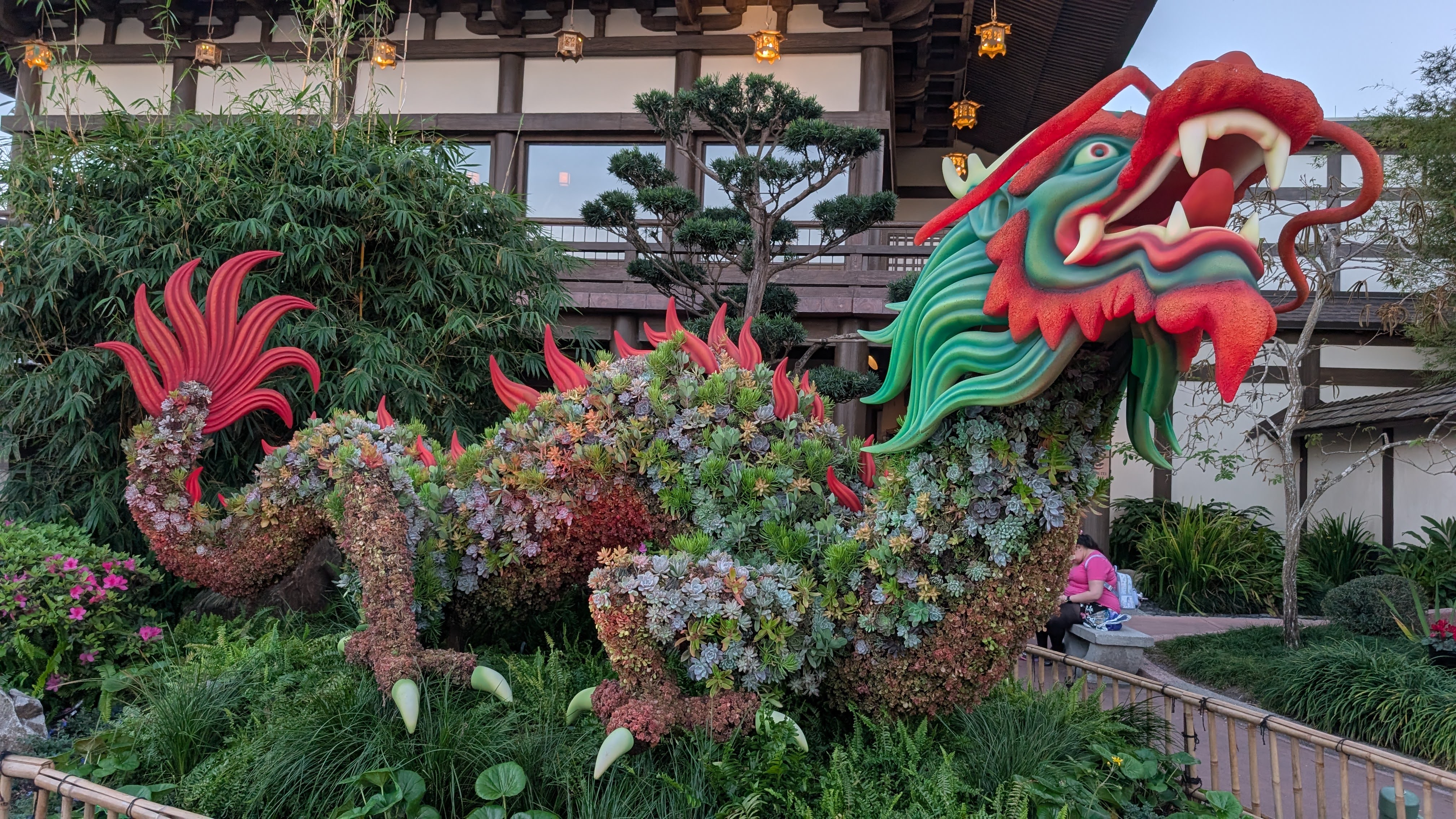 Epcot International Flower and Garden Festival dragon topiary Epcot International Flower and Garden Festival dragon topiary