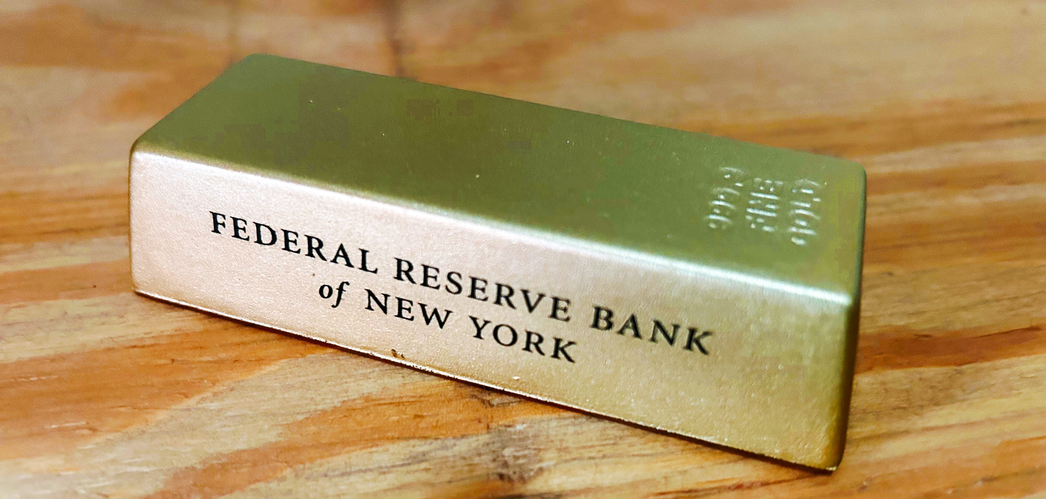 Federal Reserve Bank of New York gold bar souvenir Federal Reserve Bank of New York gold bar souvenir