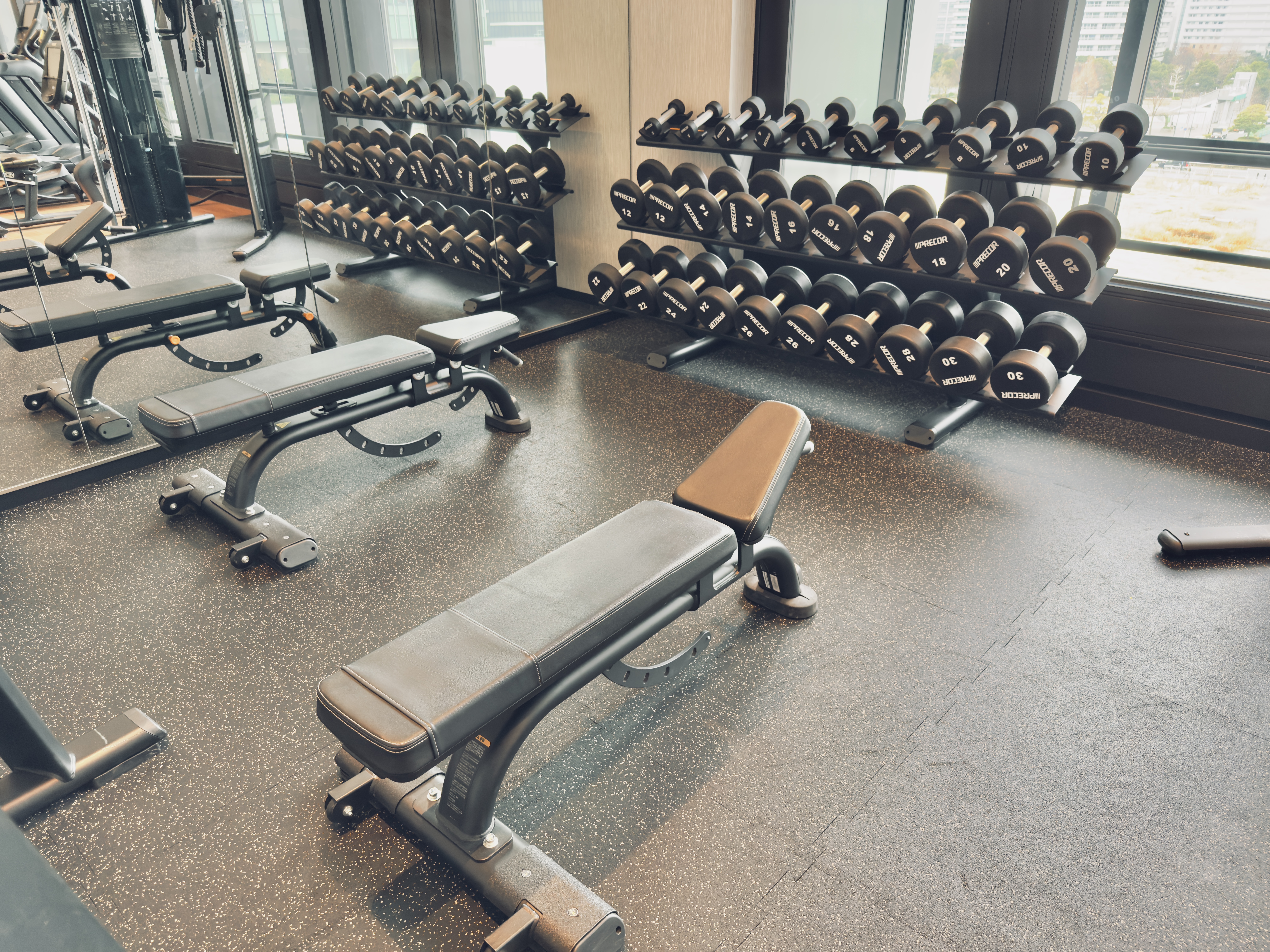 Hilton Yokohama fitness center dumbbells Hilton Yokohama fitness center dumbbells