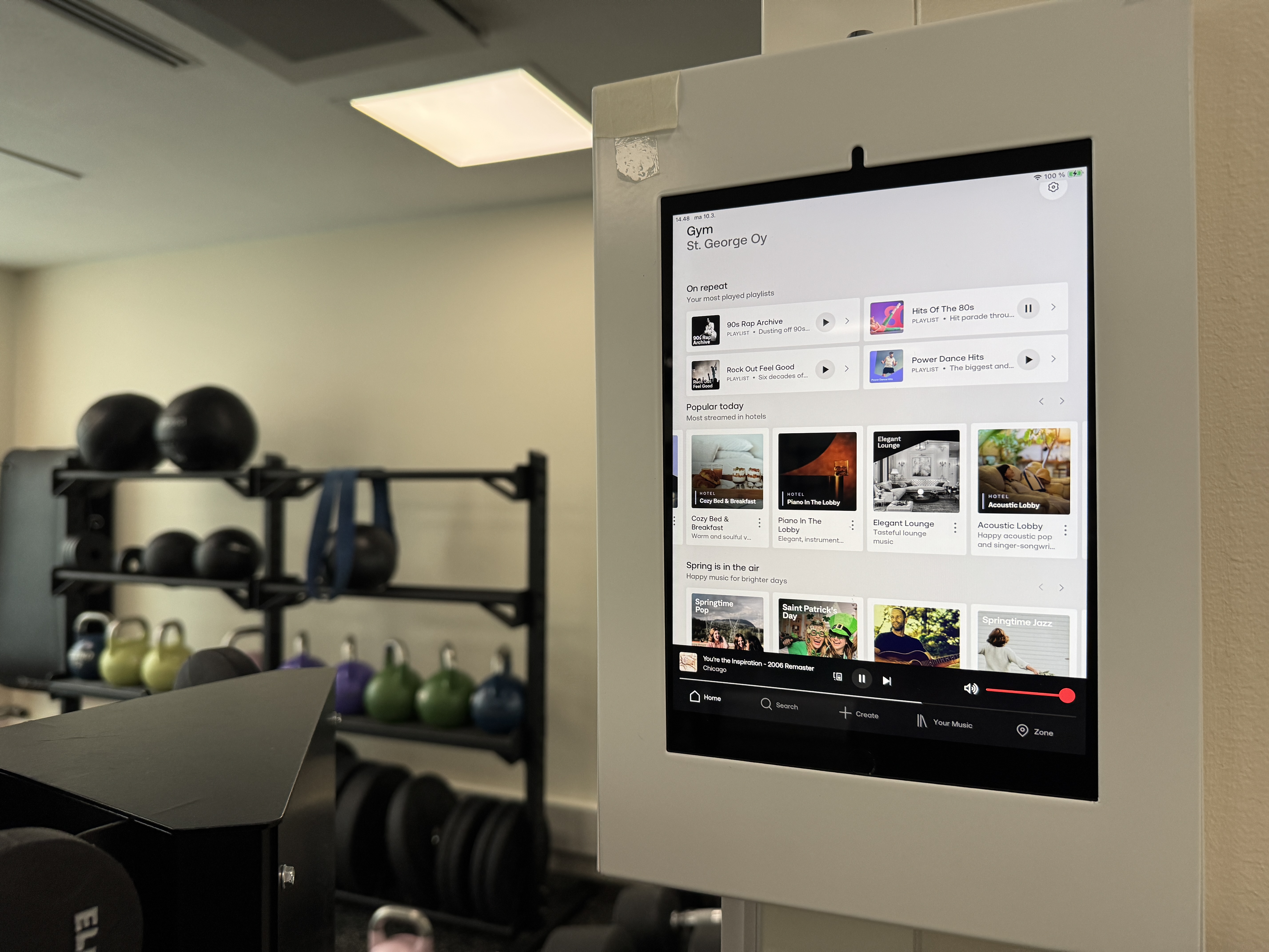 Hotel St George gym music options Hotel St George gym music options