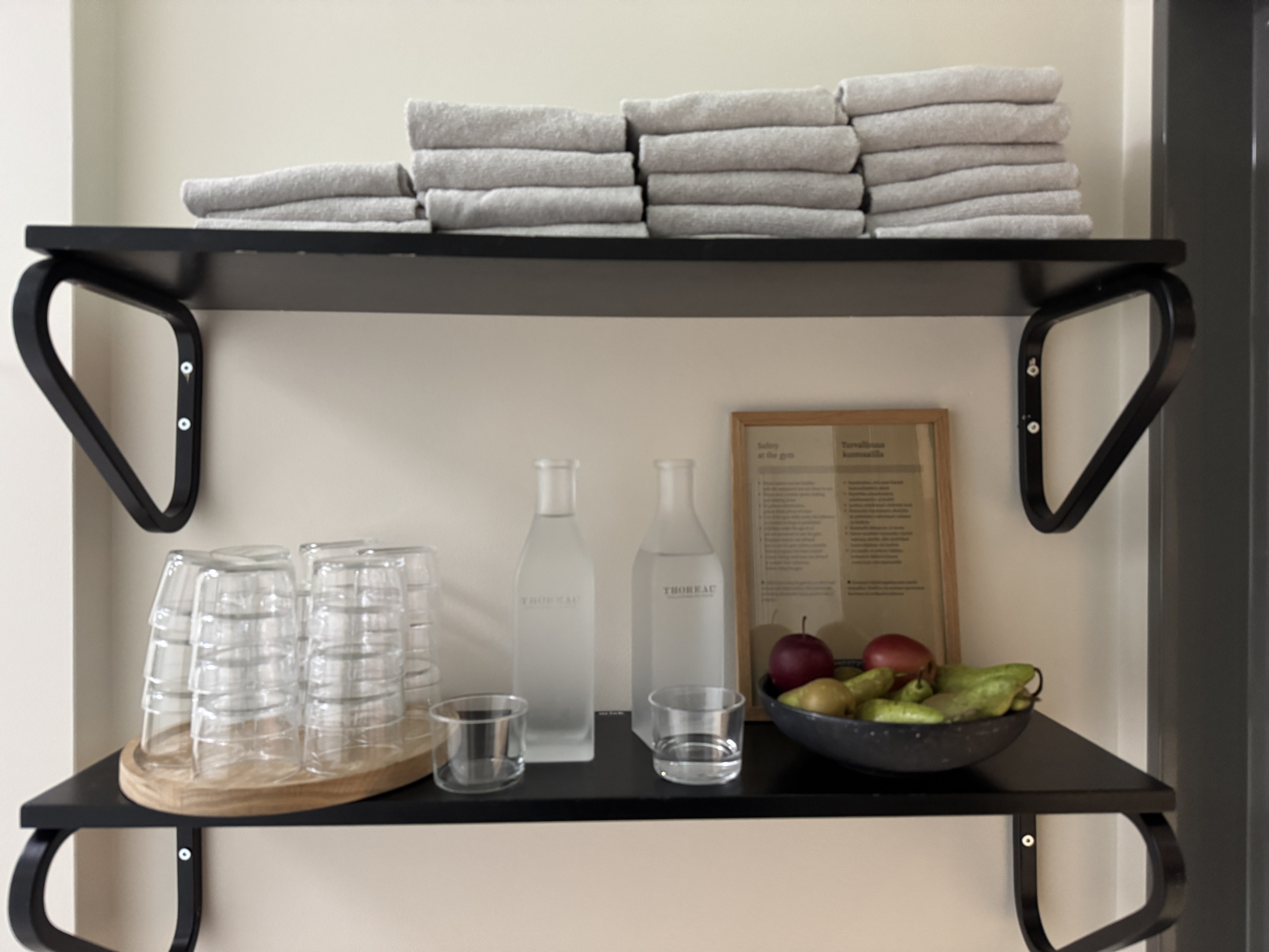 Hotel St George gym water fruit Hotel St George gym water fruit