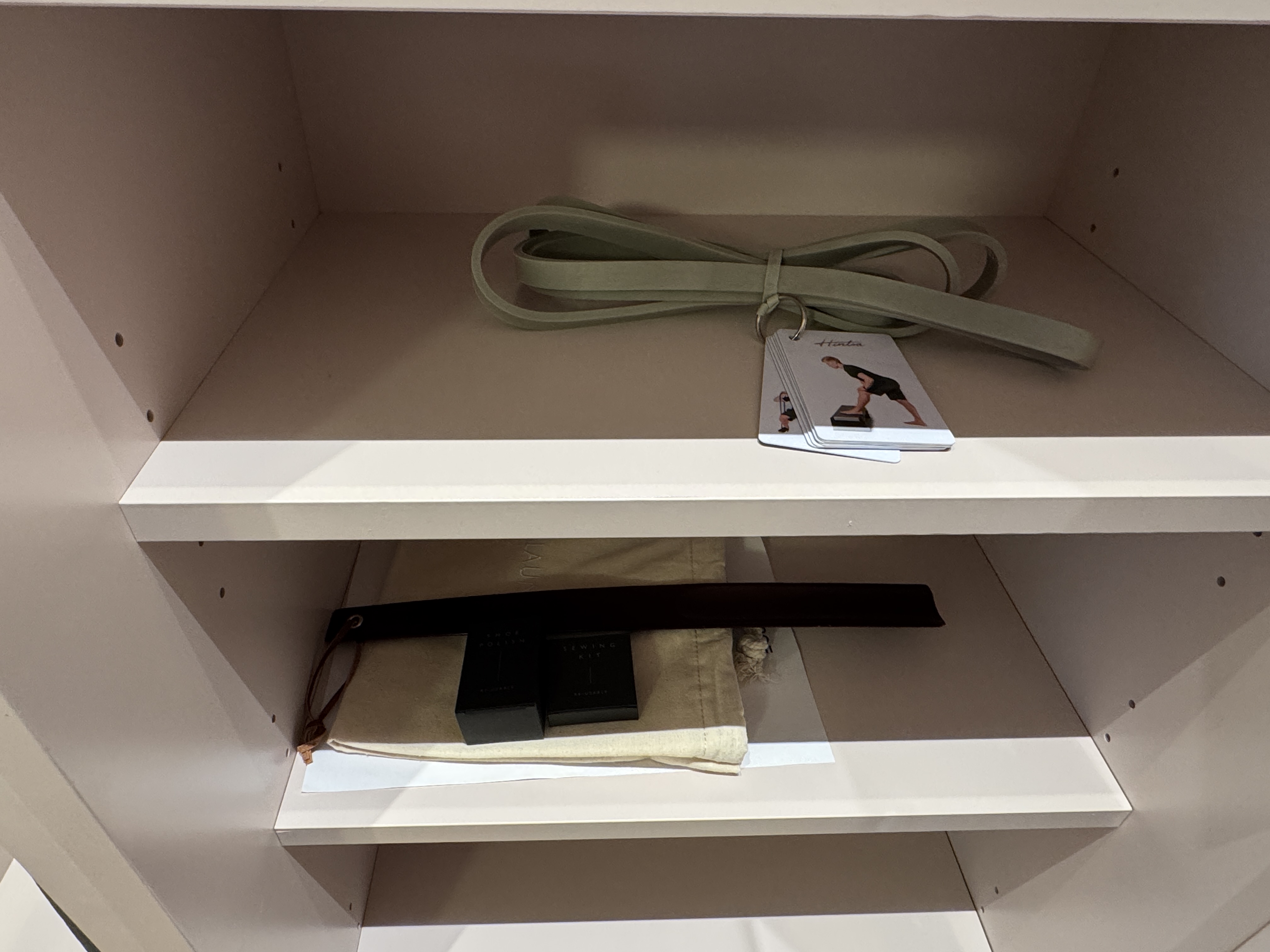 Hotel St George yoga bands in closet Hotel St George yoga bands in closet