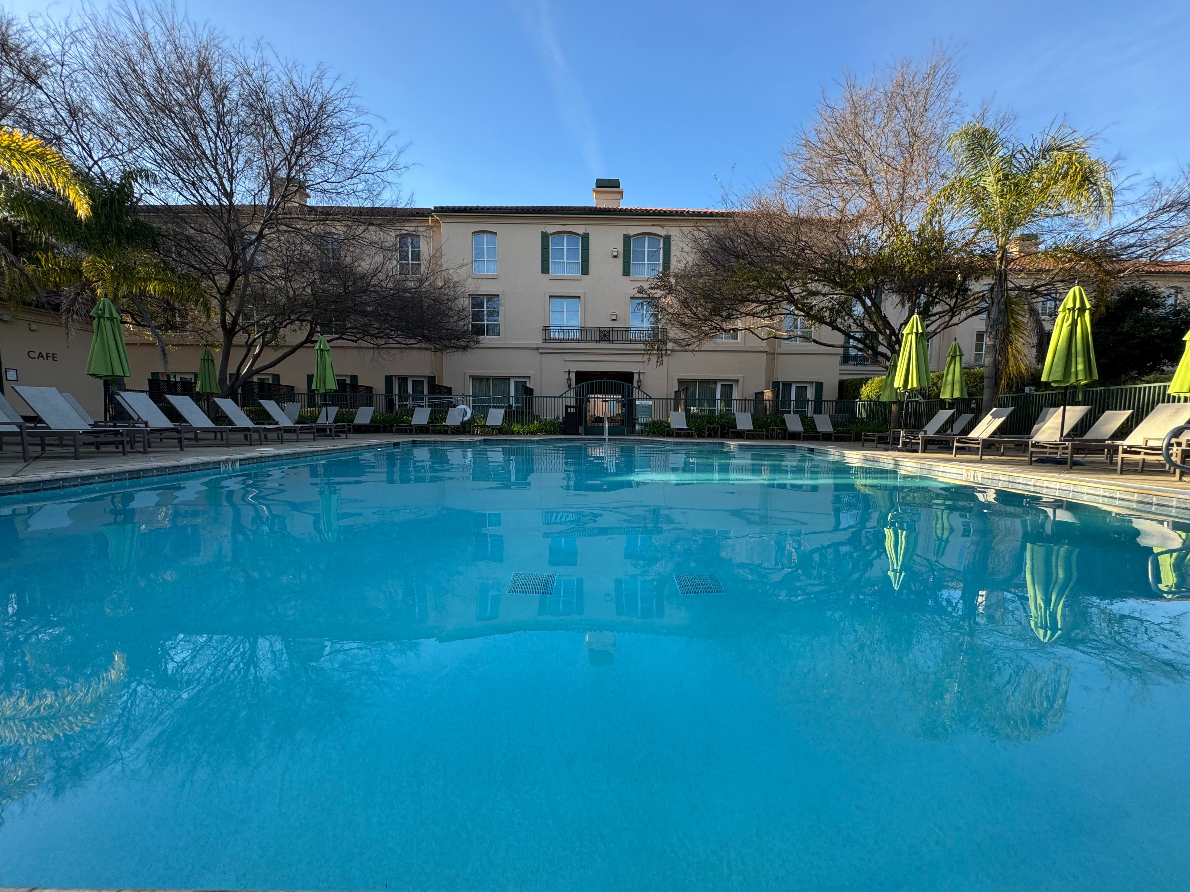 Hyatt Regency Sonoma Wine Country pool view to hotel